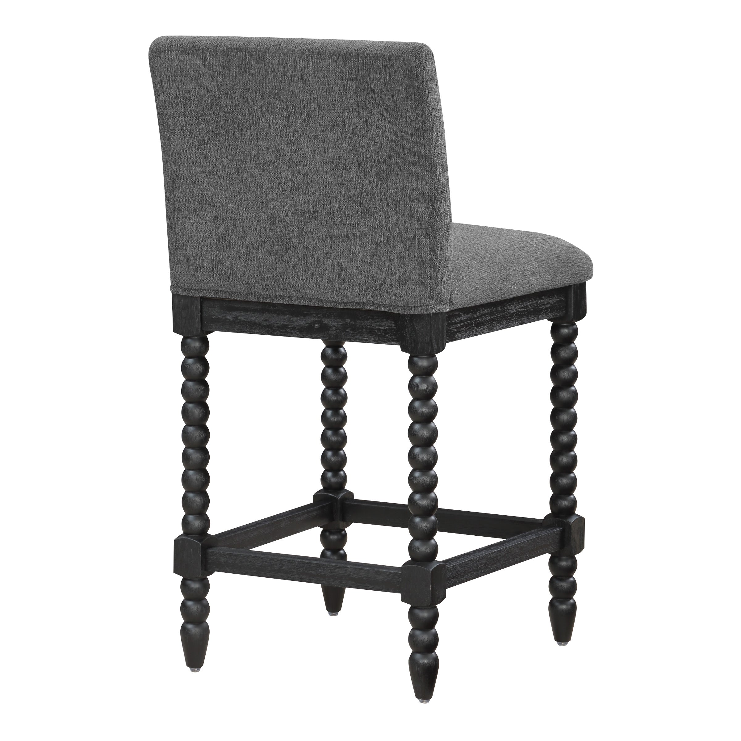 ELIZA 26" Spindle Counter Stool  - Charcoal / Black