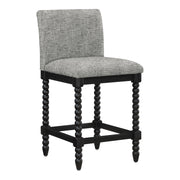 ELIZA 26" Spindle Counter Stool  - Graphite / Black