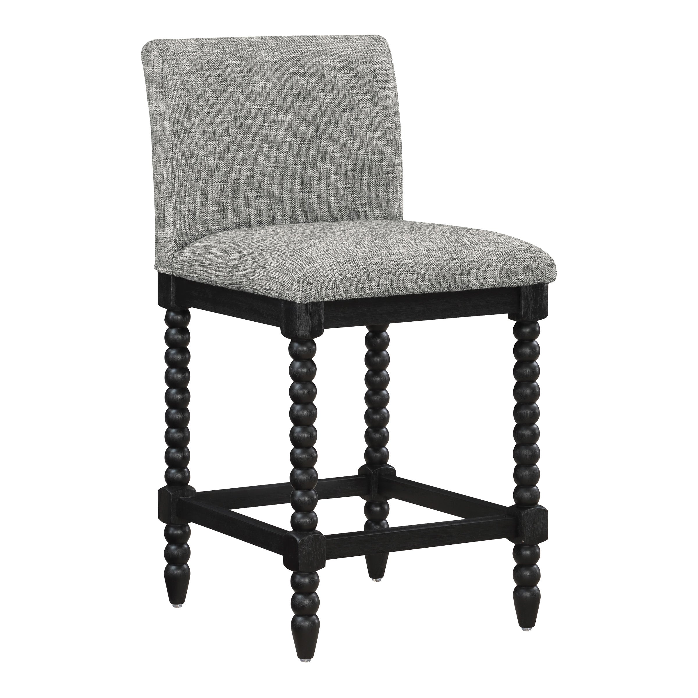ELIZA 26" Spindle Counter Stool  - Graphite / Black