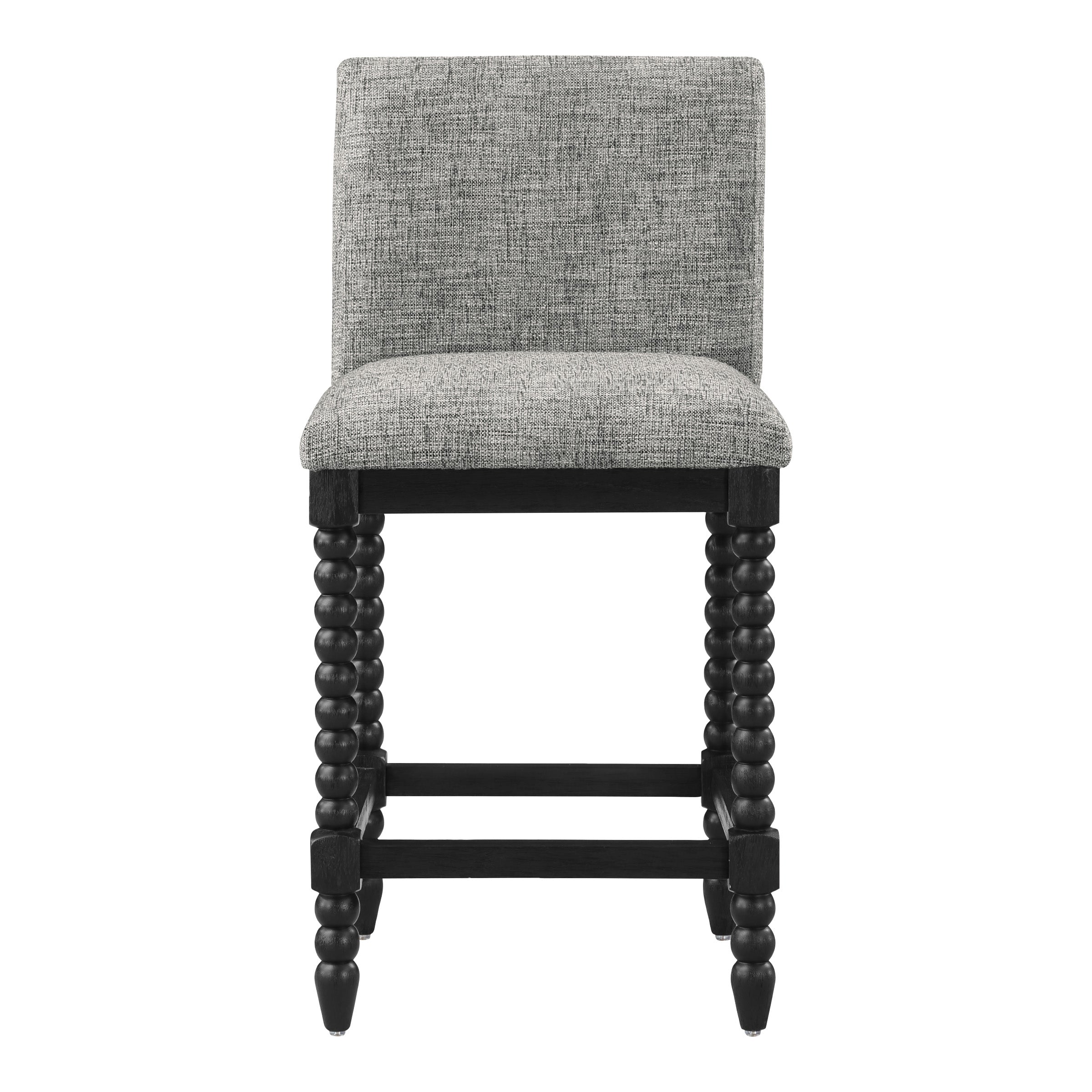 ELIZA 26" Spindle Counter Stool  - Graphite / Black