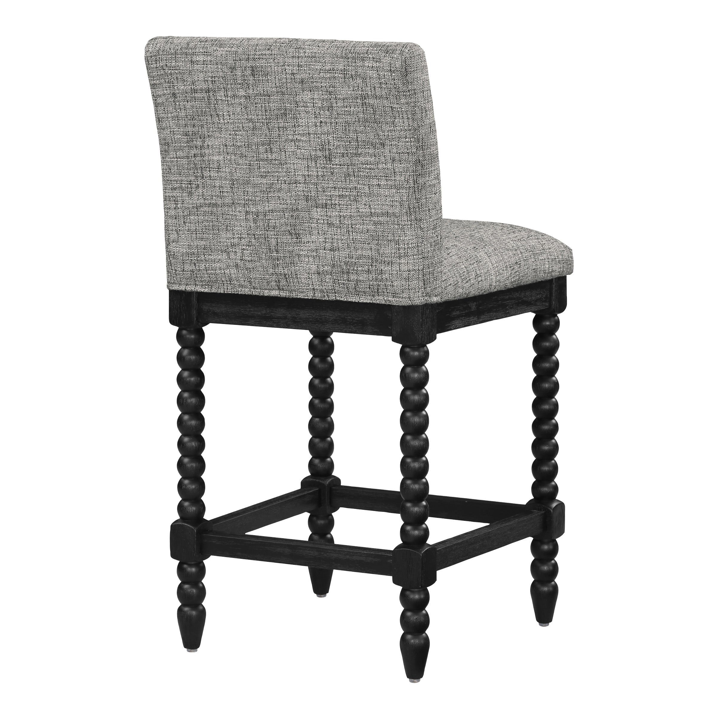 ELIZA 26" Spindle Counter Stool  - Graphite / Black