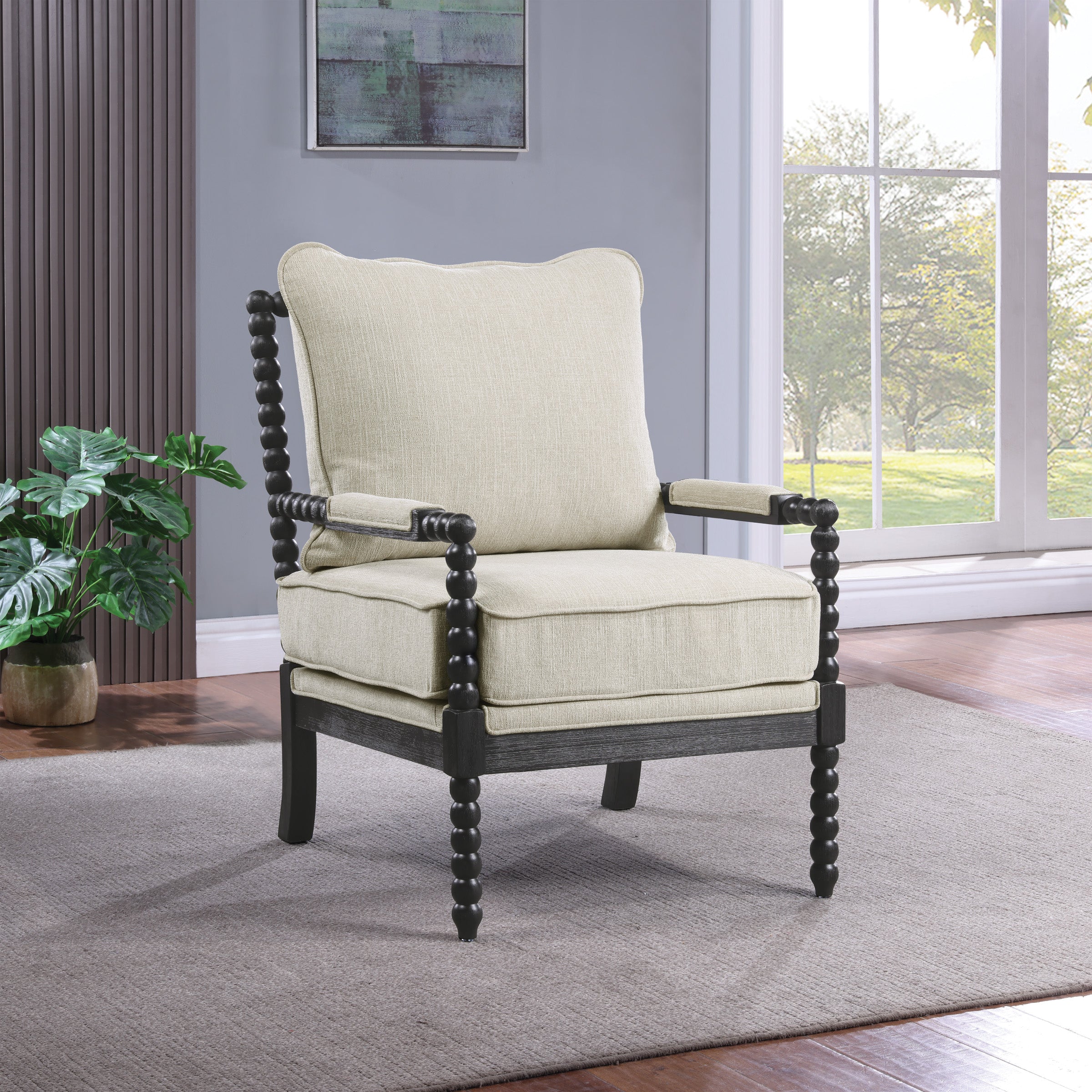 Eliza Spindle Chair - Linen
