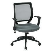 Screen Back Task Chair with "T" Arms - Fun Colors Grey