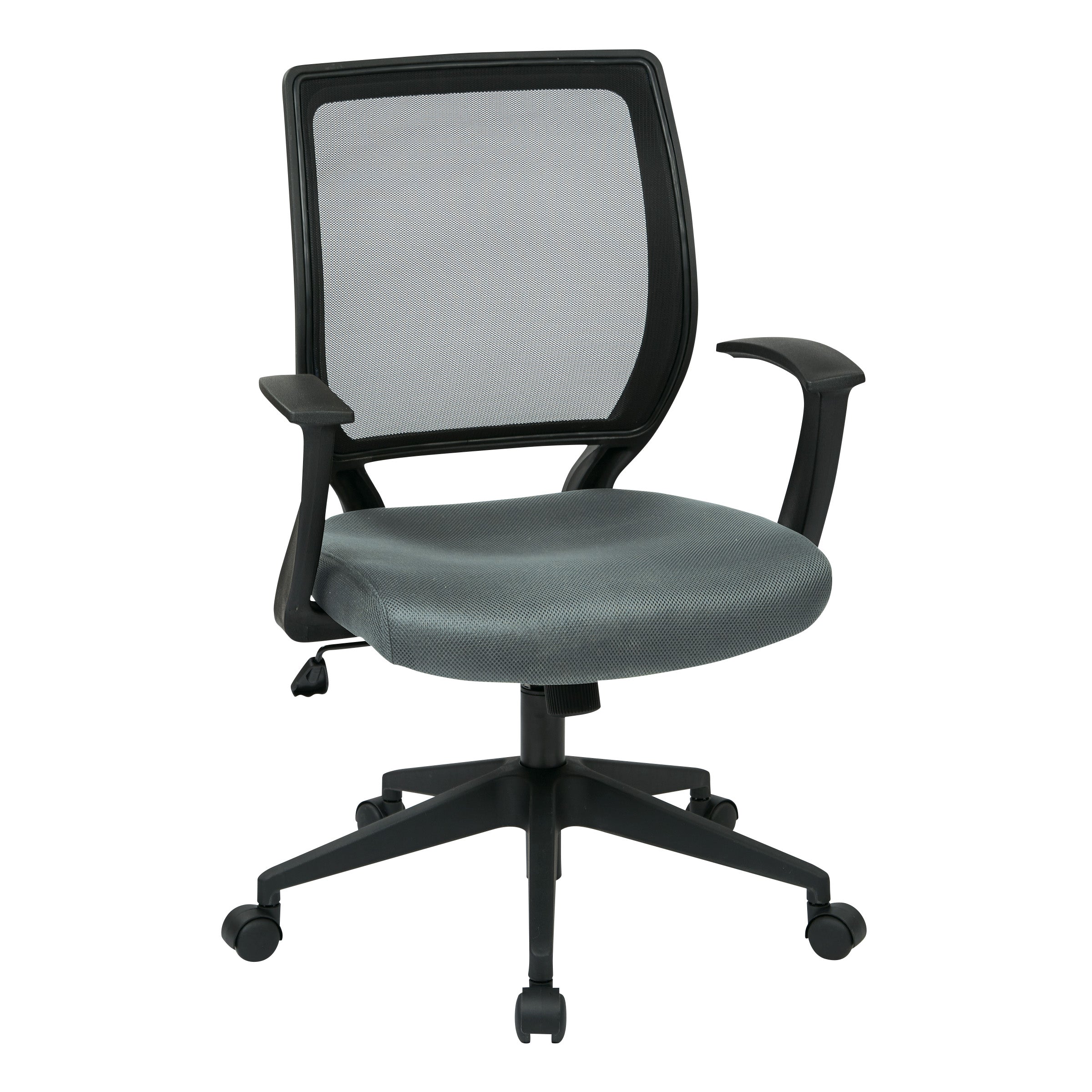 Screen Back Task Chair with "T" Arms - Fun Colors Grey