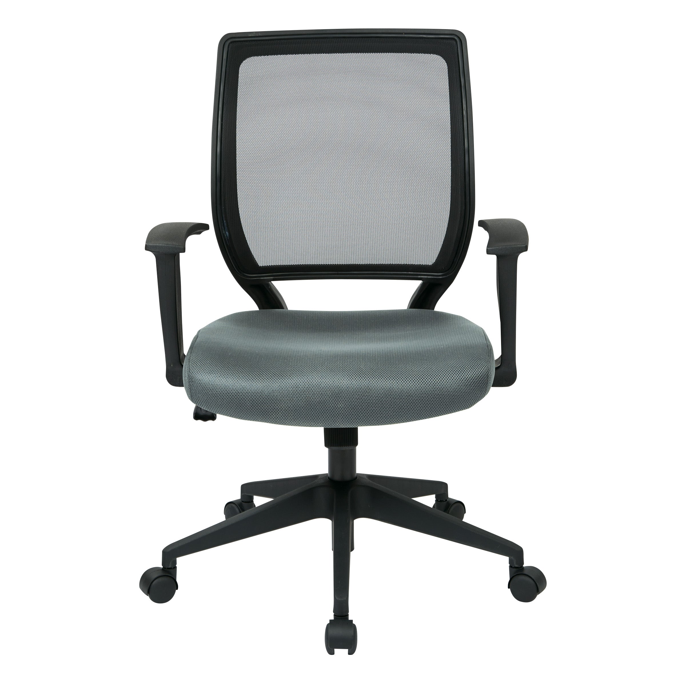 Screen Back Task Chair with "T" Arms - Fun Colors Grey