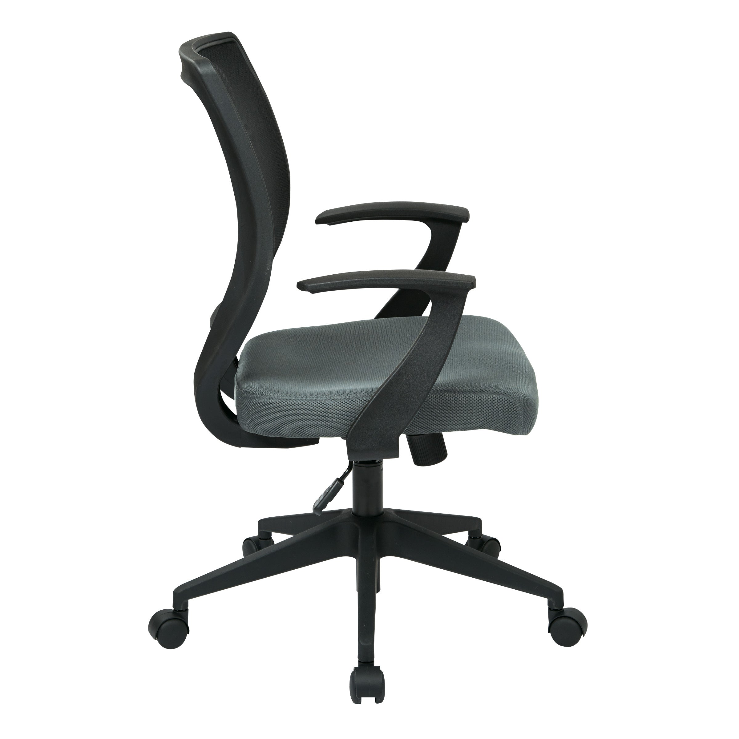 Screen Back Task Chair with "T" Arms - Fun Colors Grey