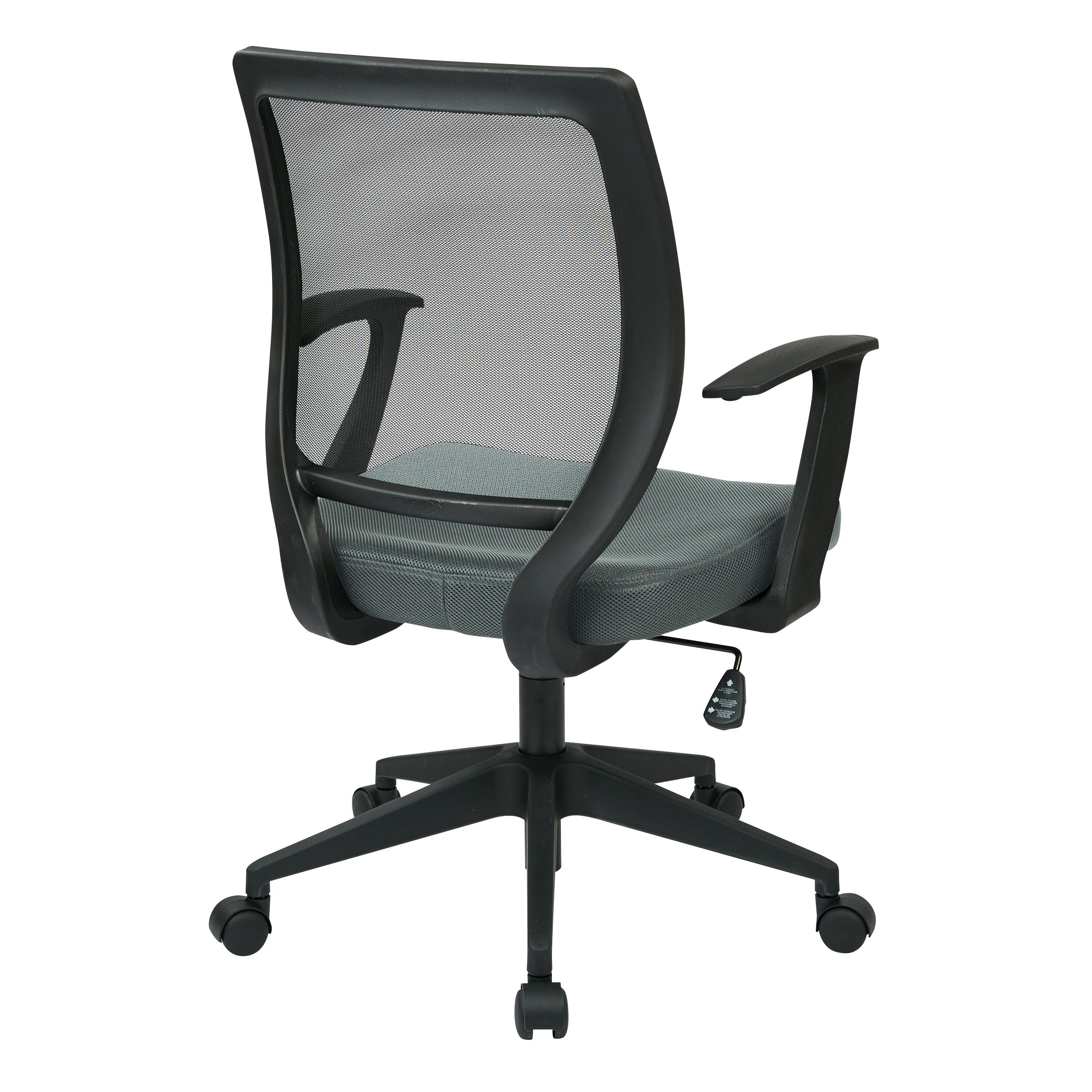 Screen Back Task Chair with "T" Arms - Fun Colors Grey