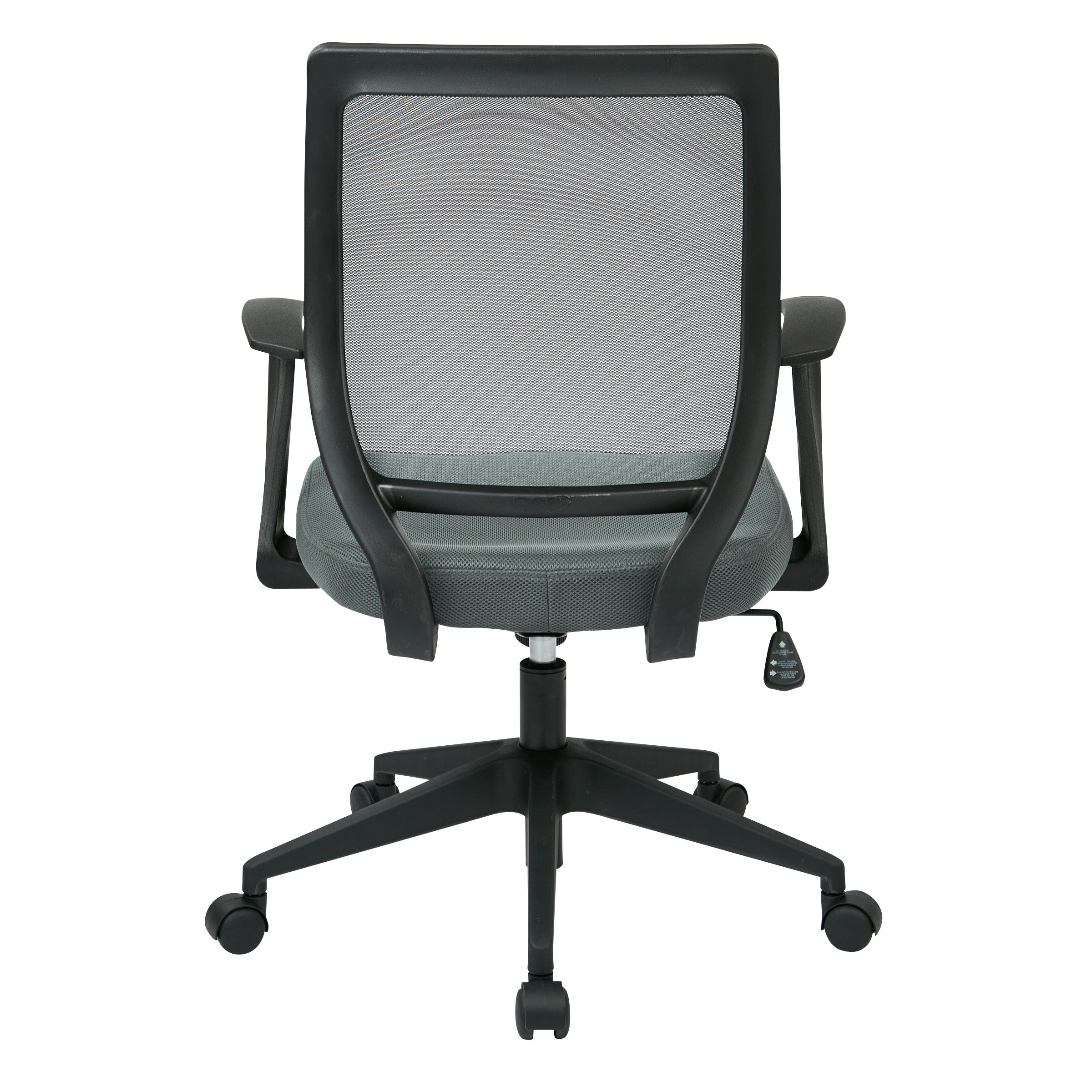 Screen Back Task Chair with "T" Arms - Fun Colors Grey