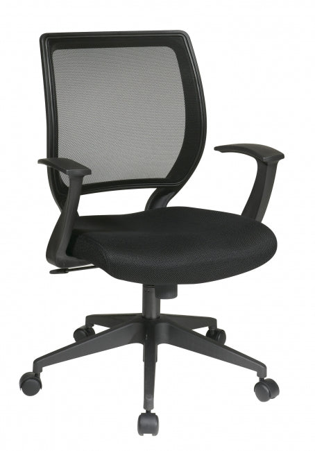 Screen Back Task Chair with "T" Arms - Custom A Grade Fabric