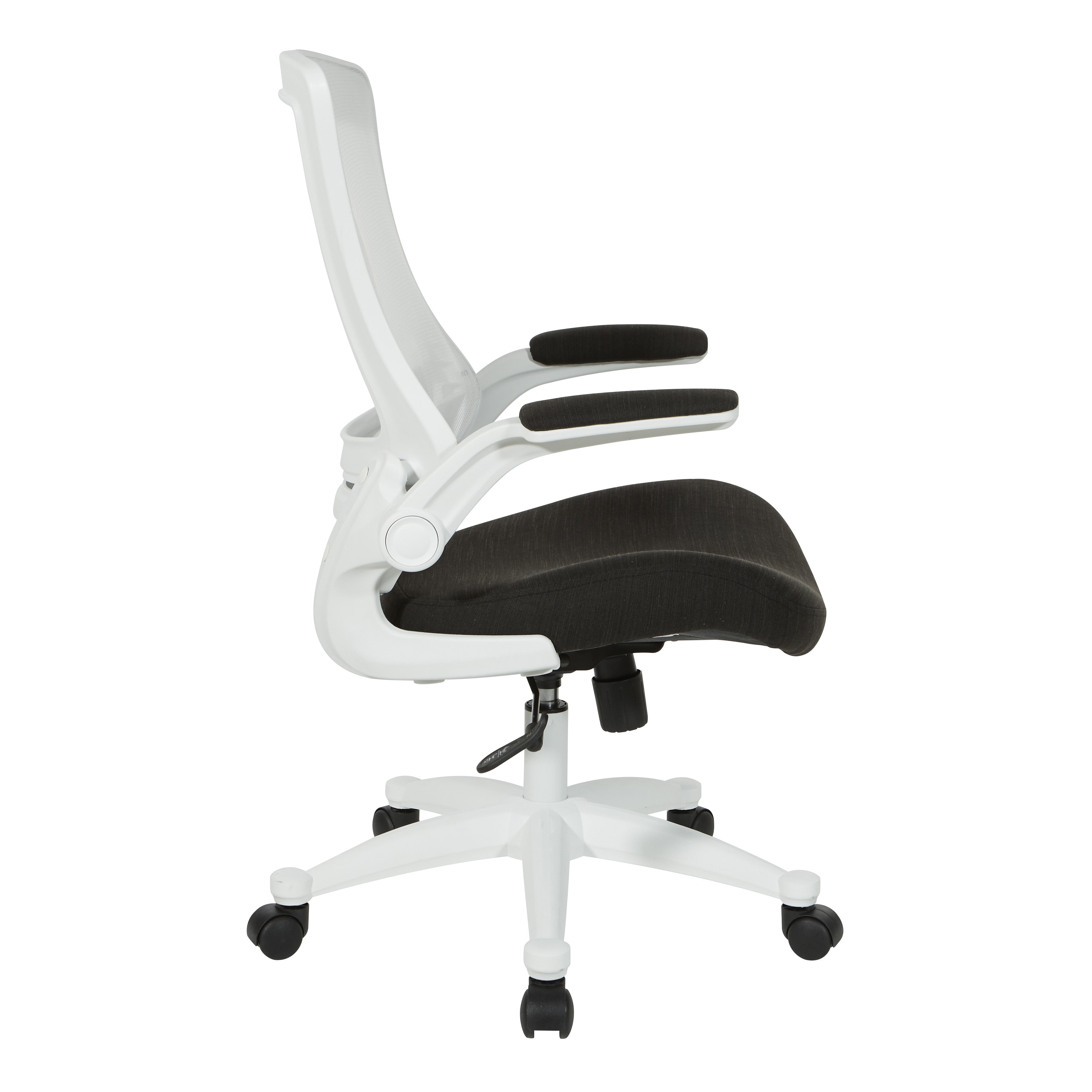 White Screen Back Manager's Chair - Linen Black