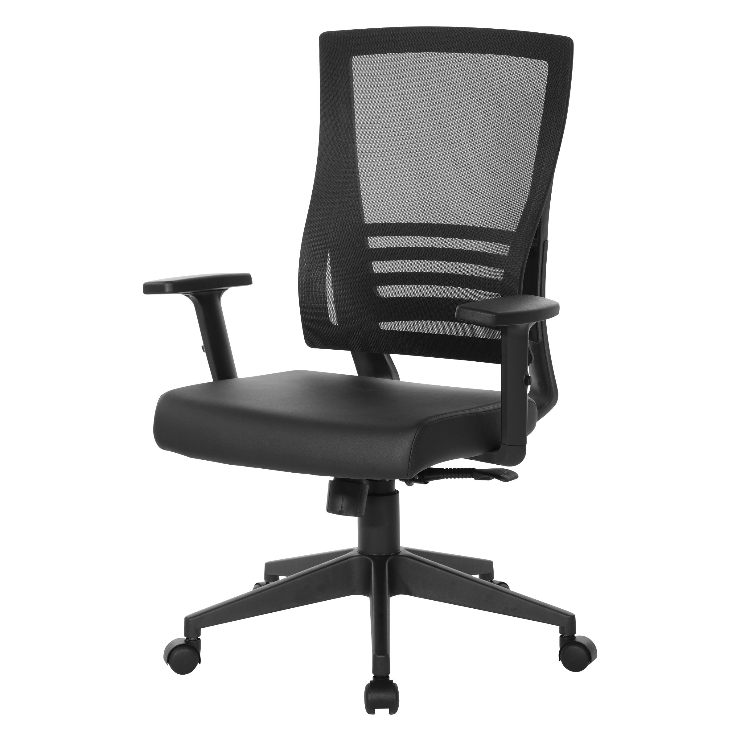 Vertical Mesh Back Chair - Black