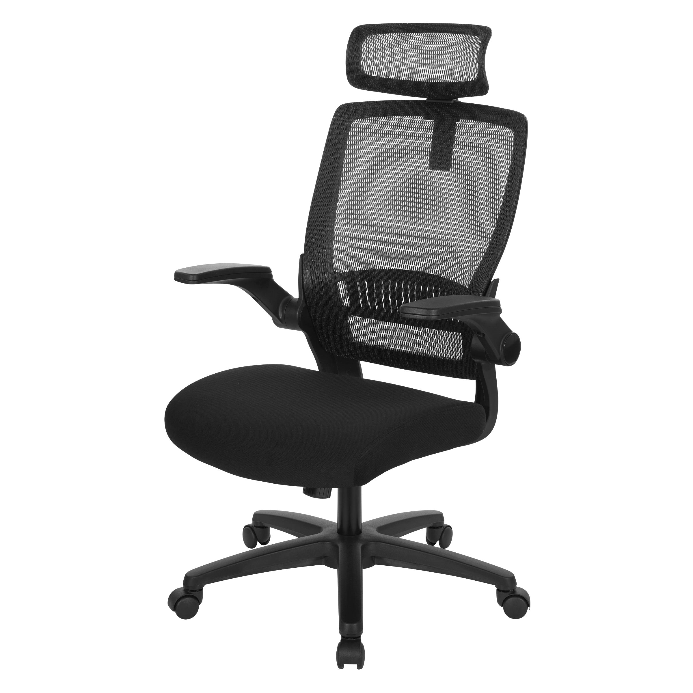 Mesh Back Manager's Chair/Headrest - Black