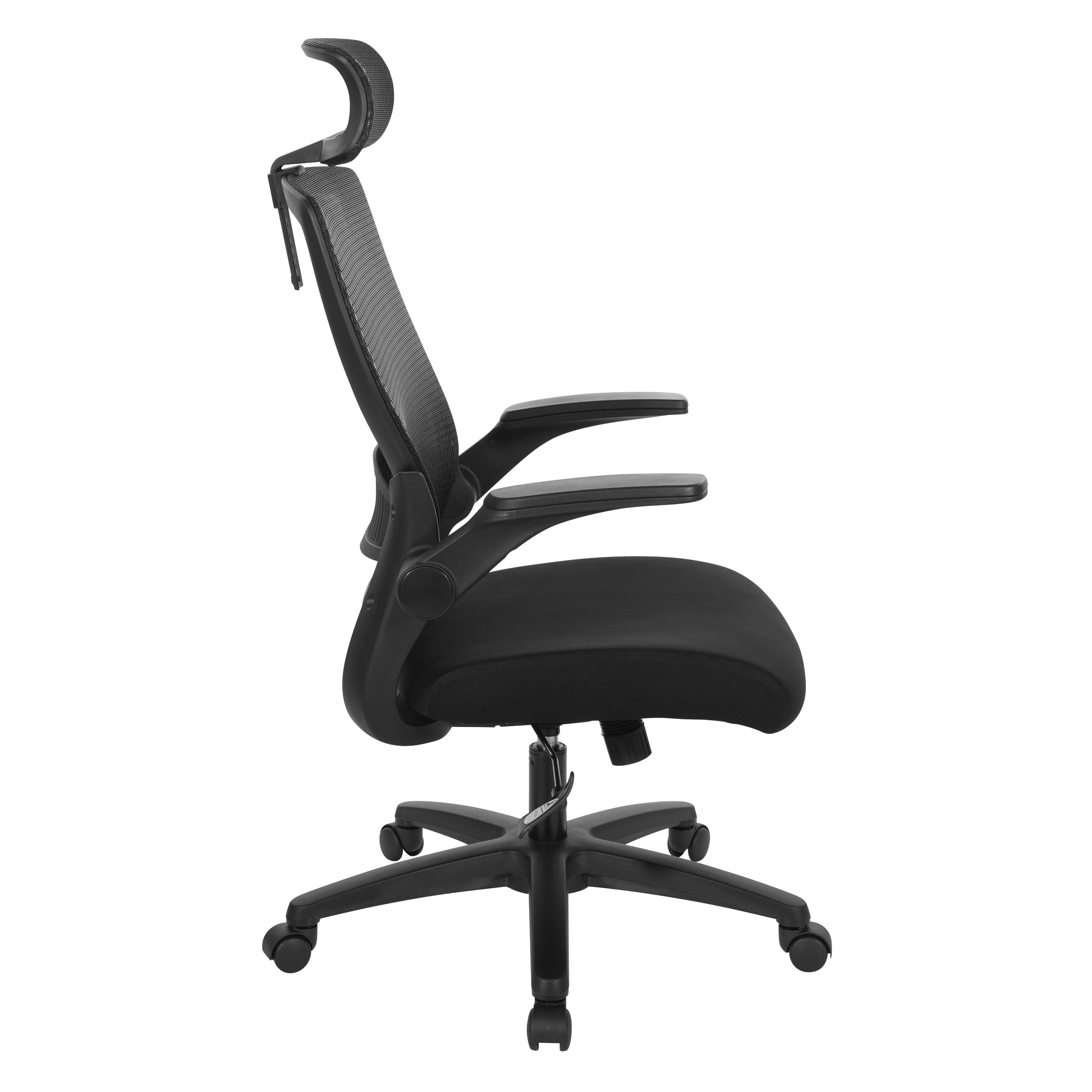 Mesh Back Manager's Chair/Headrest - Black