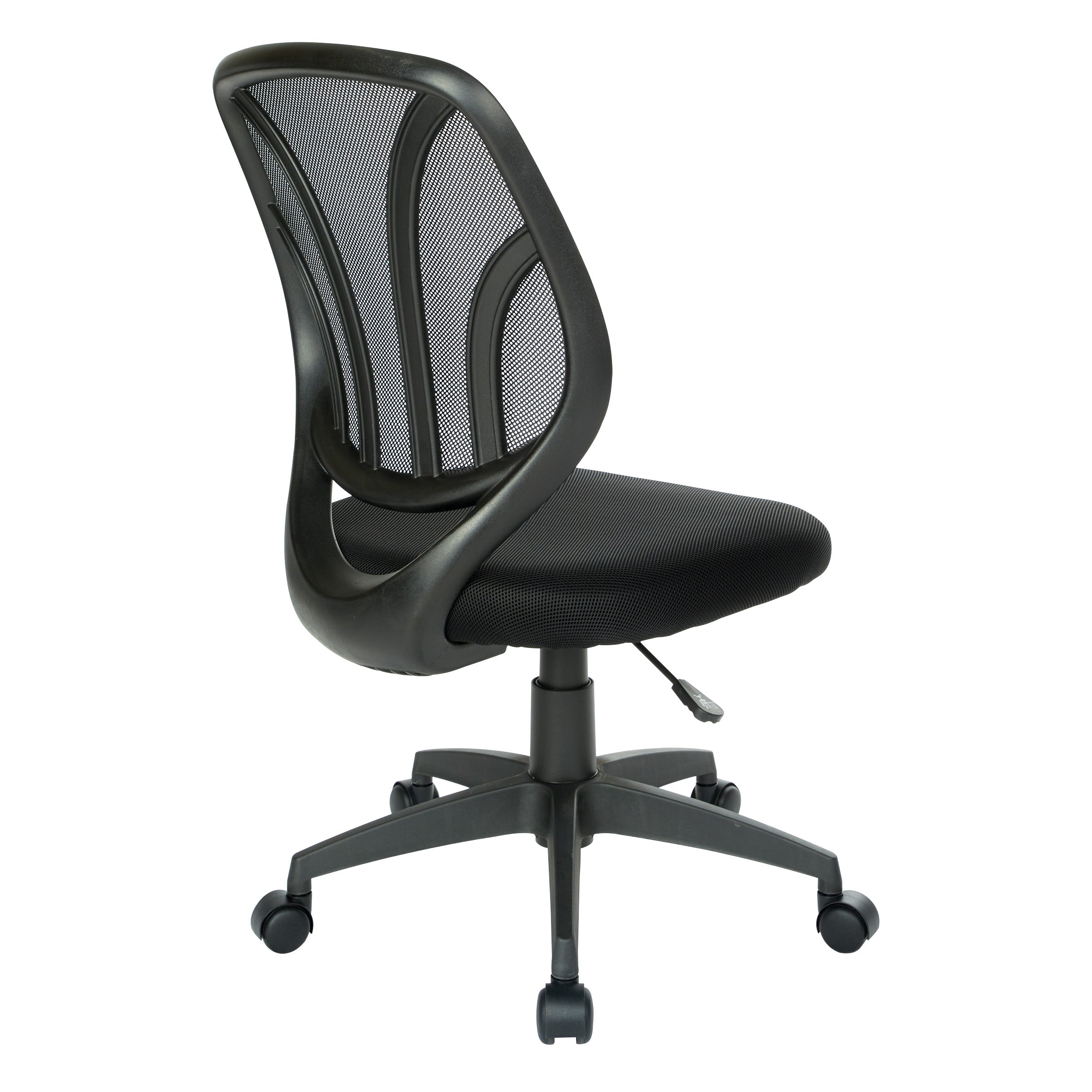 Screen Back Armless Task Chair - Black