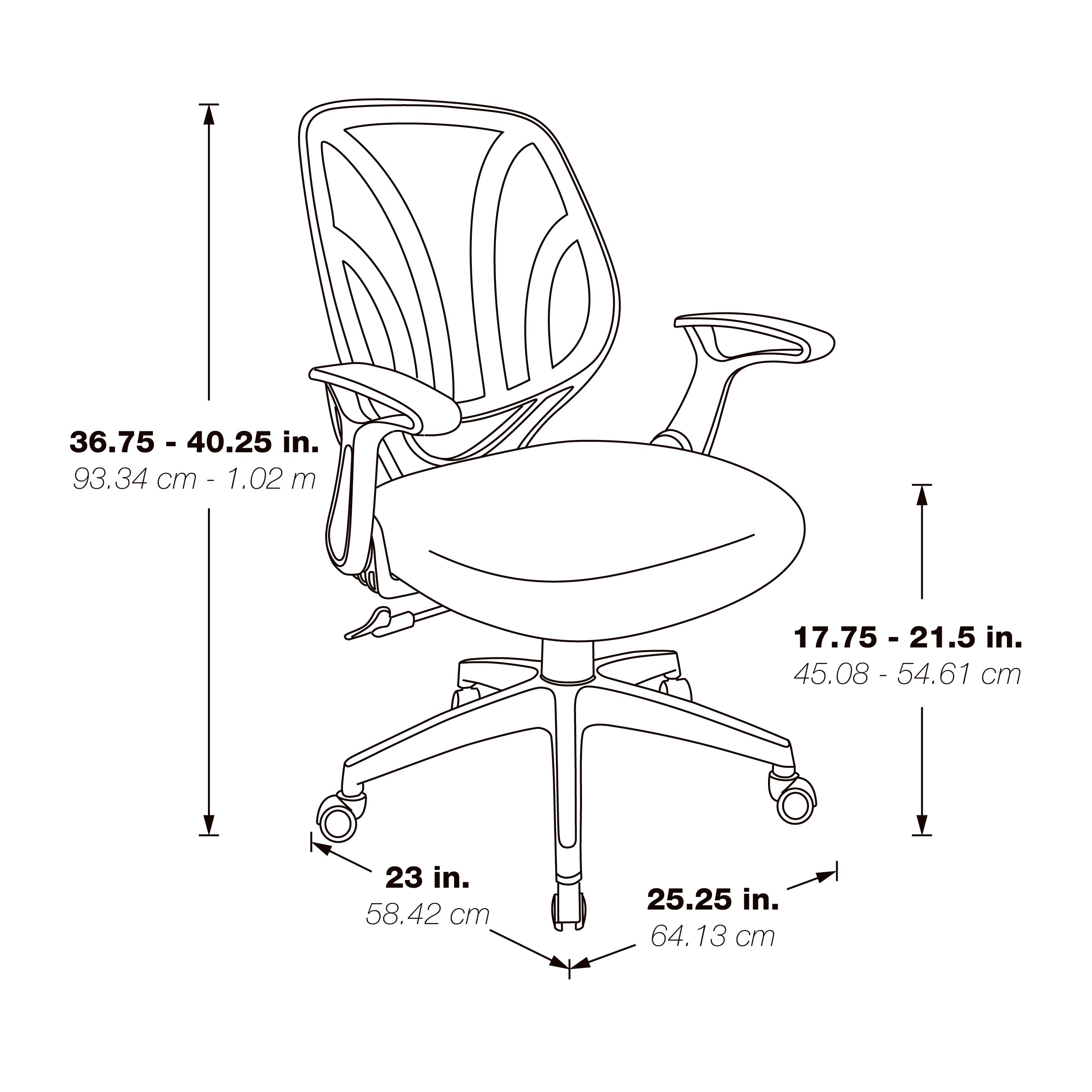 Screen Back Chair - Black