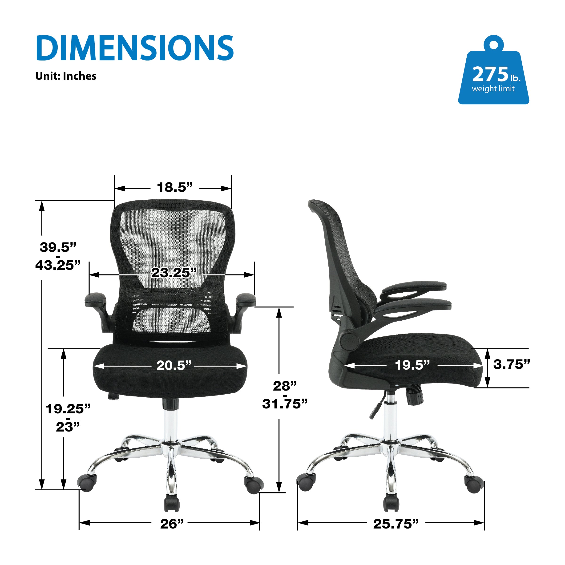 Mesh Back Manager’s Chair - Black