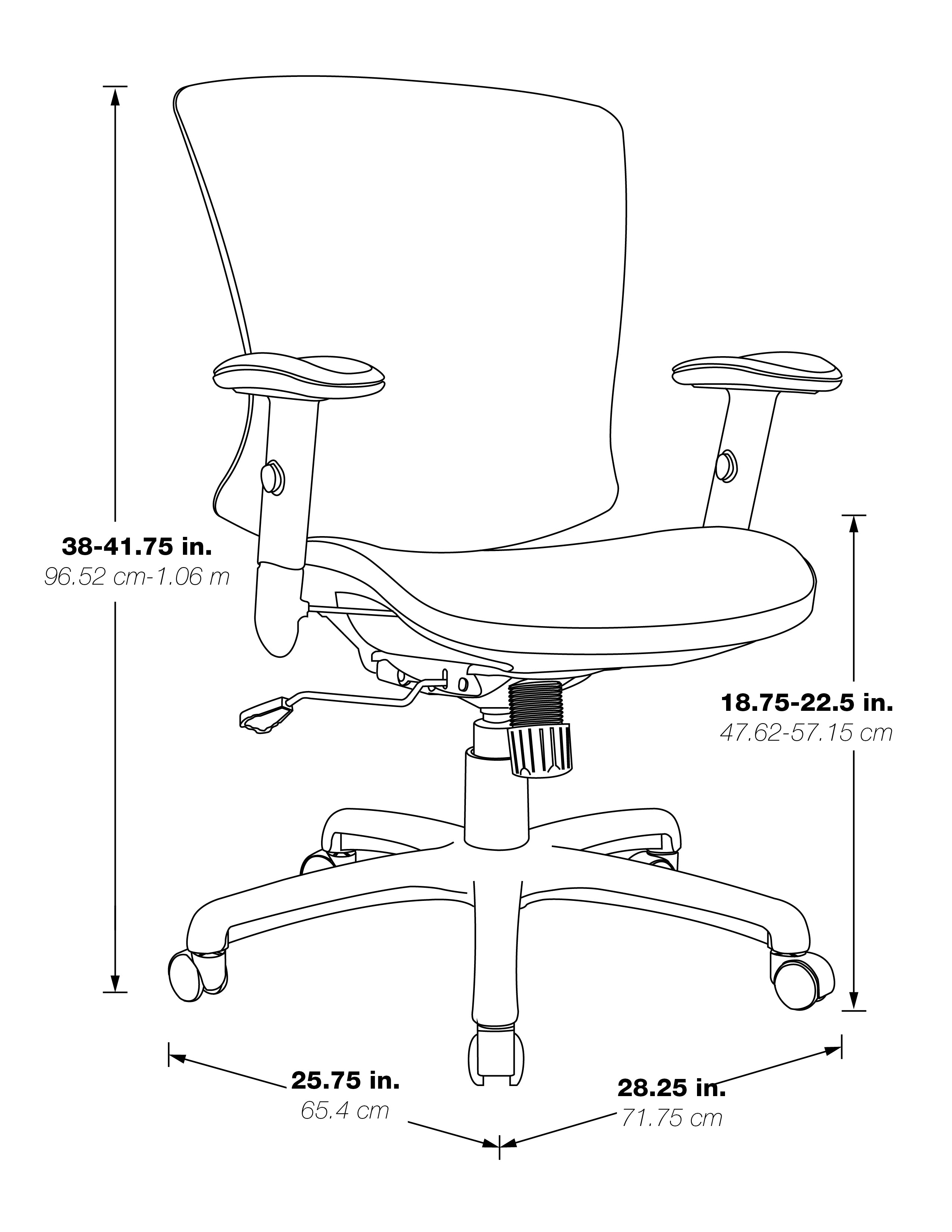 Mesh Screen Seat and Back Chair - Black