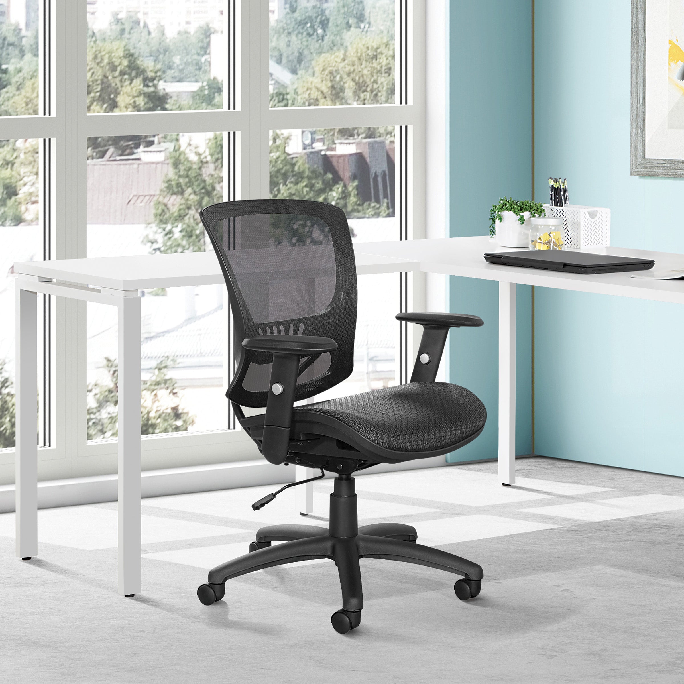 Mesh Screen Seat and Back Chair - Black