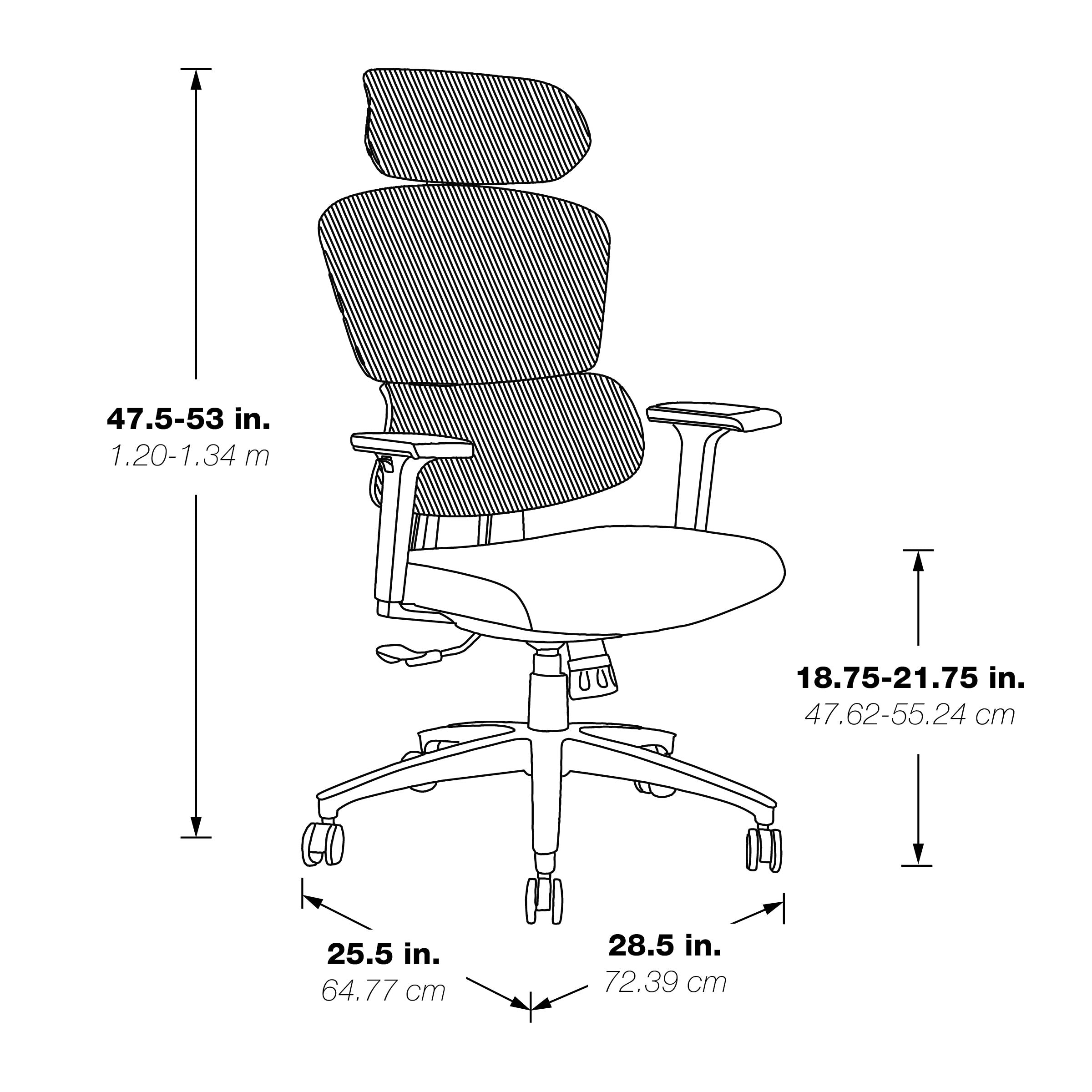 Mesh Back Manager’s Chair with Head - Black