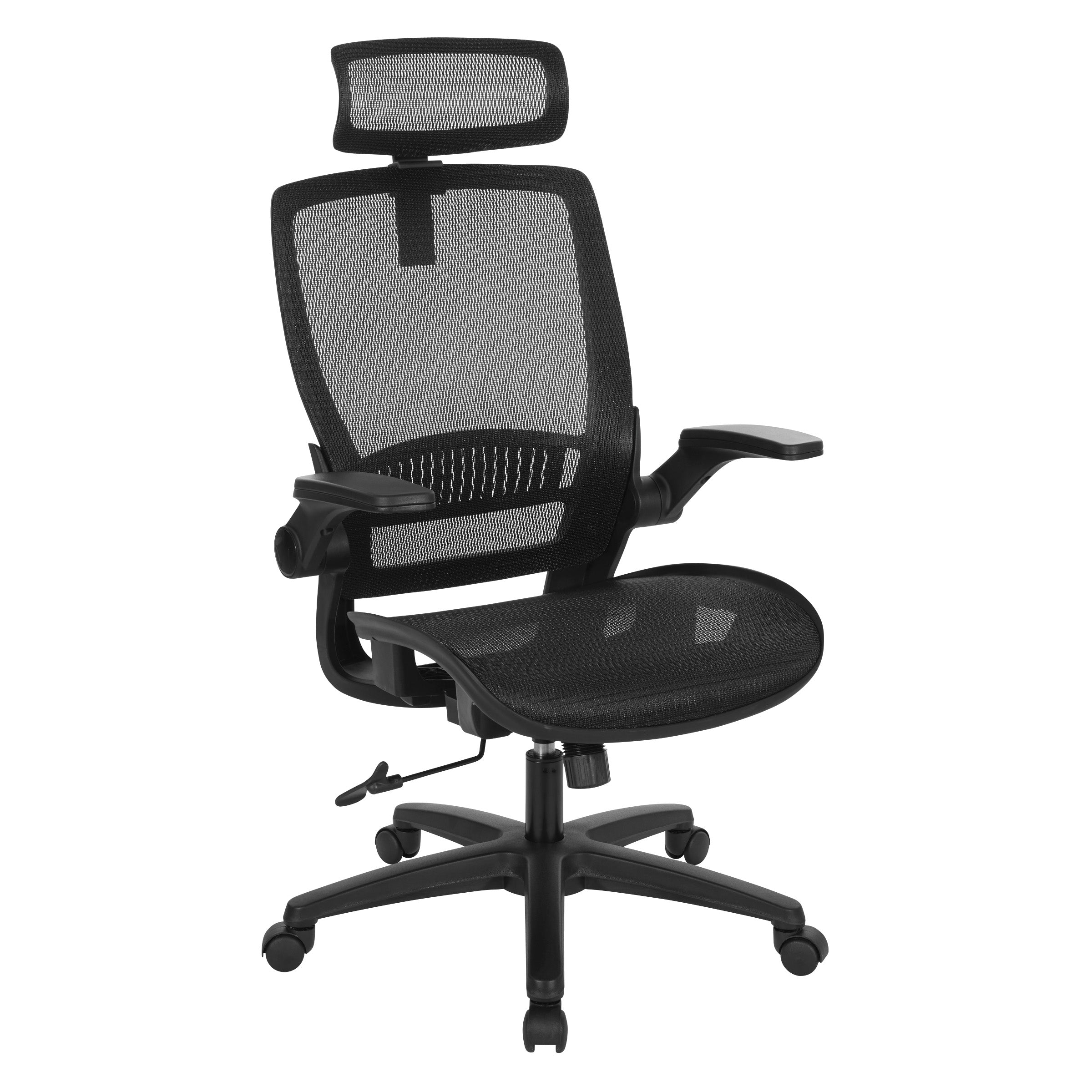 Mesh Back Manager's Chair/Headrest - Black