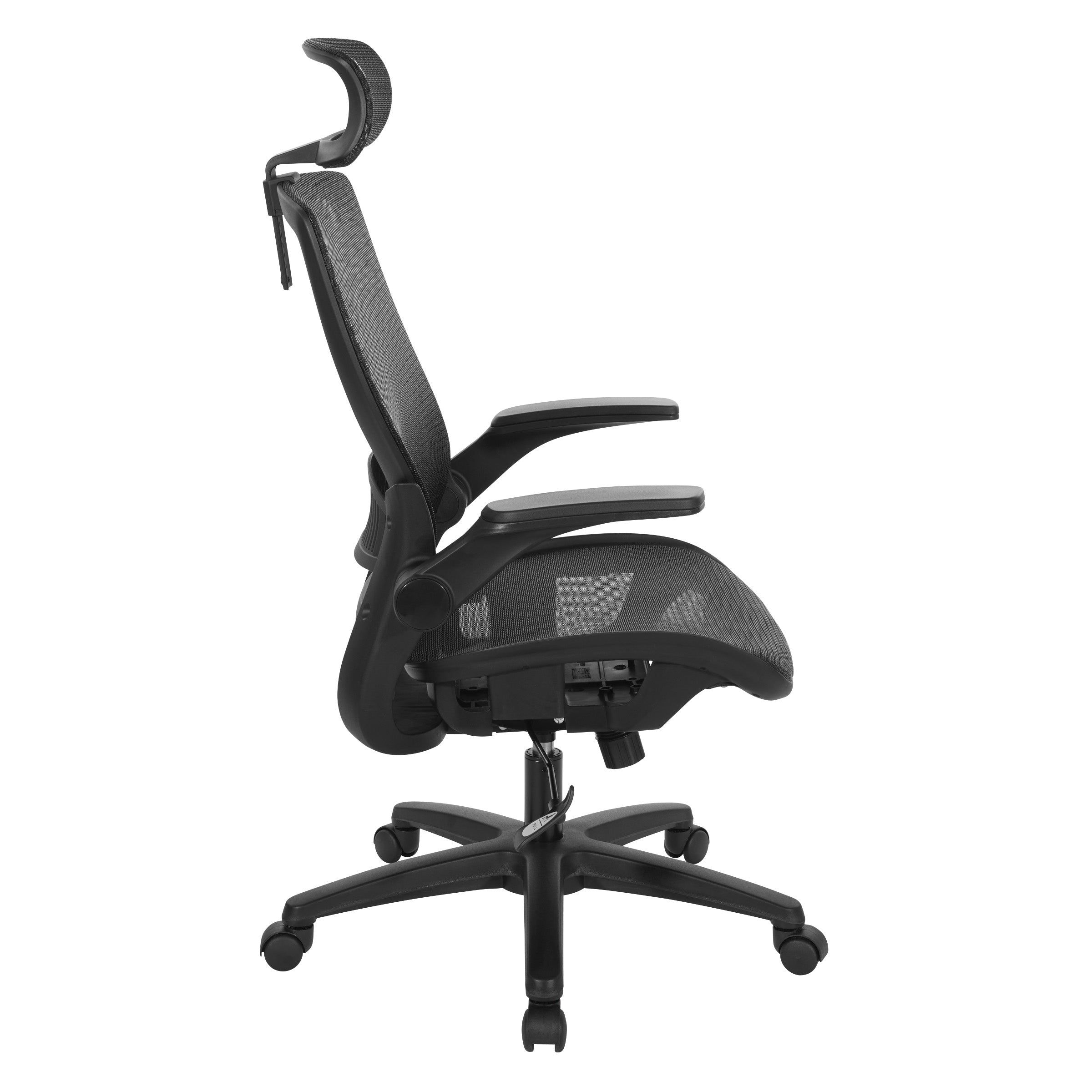 Mesh Back Manager's Chair/Headrest - Black