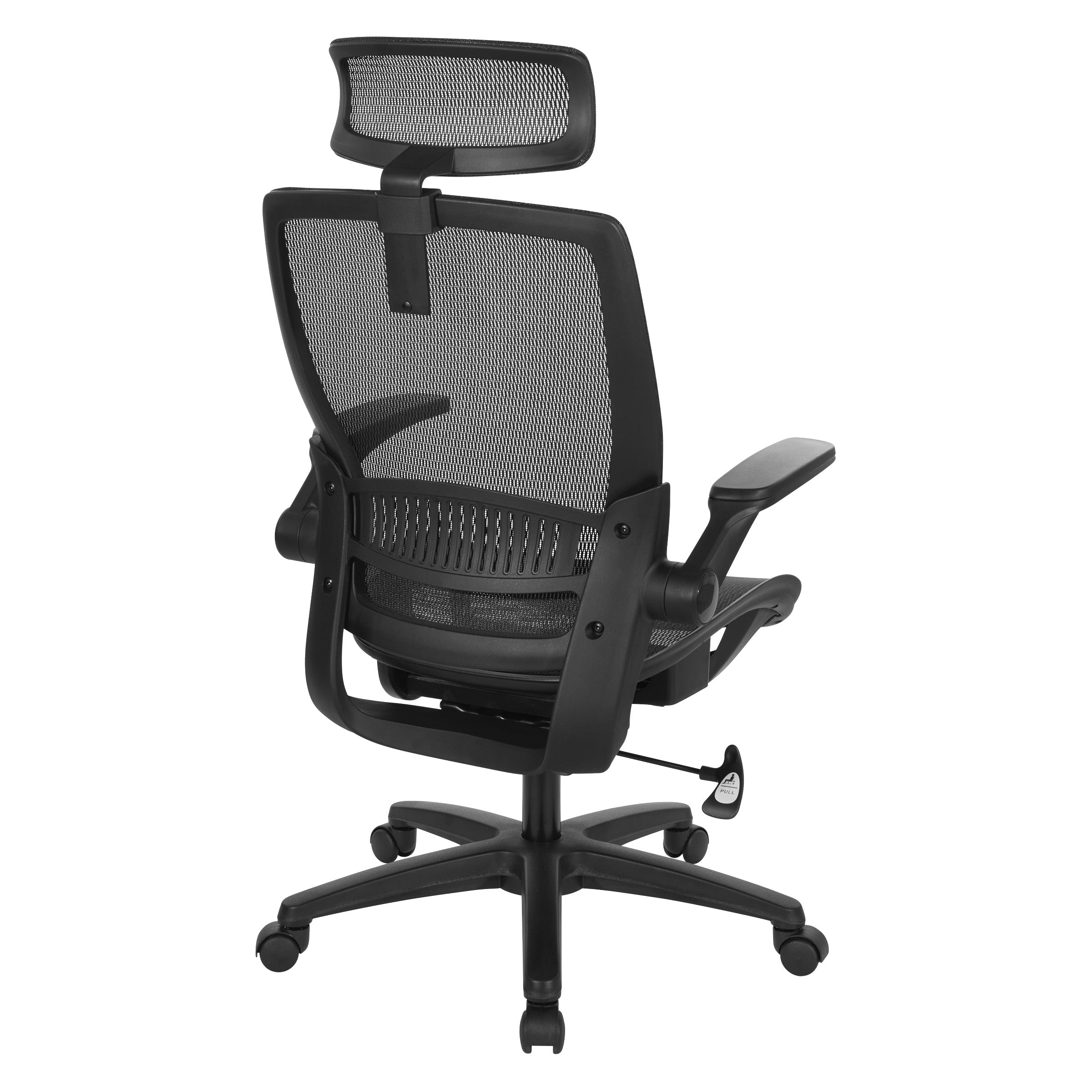 Mesh Back Manager's Chair/Headrest - Black