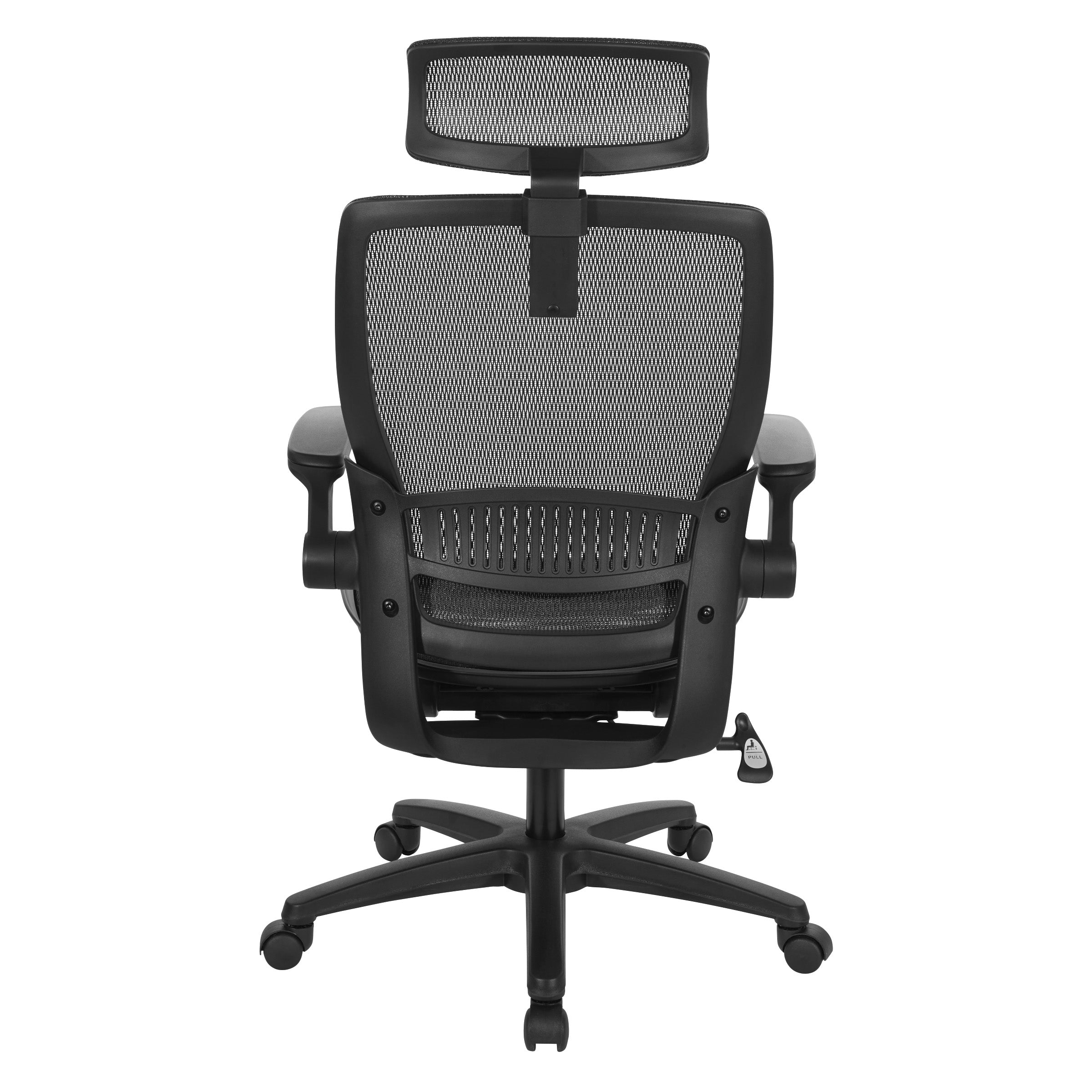 Mesh Back Manager's Chair/Headrest - Black