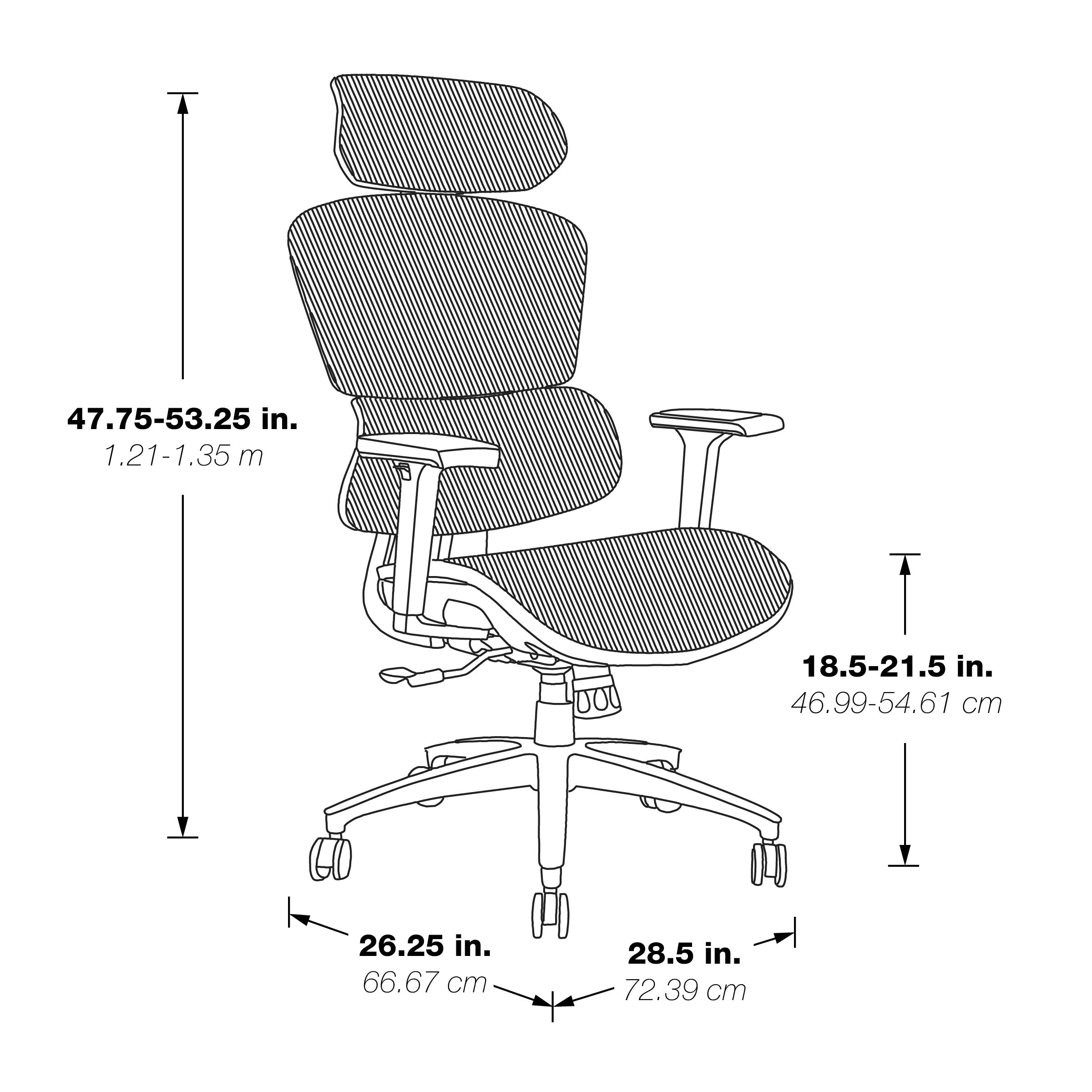Mesh Back Manager’s Chair with Headrest - Black