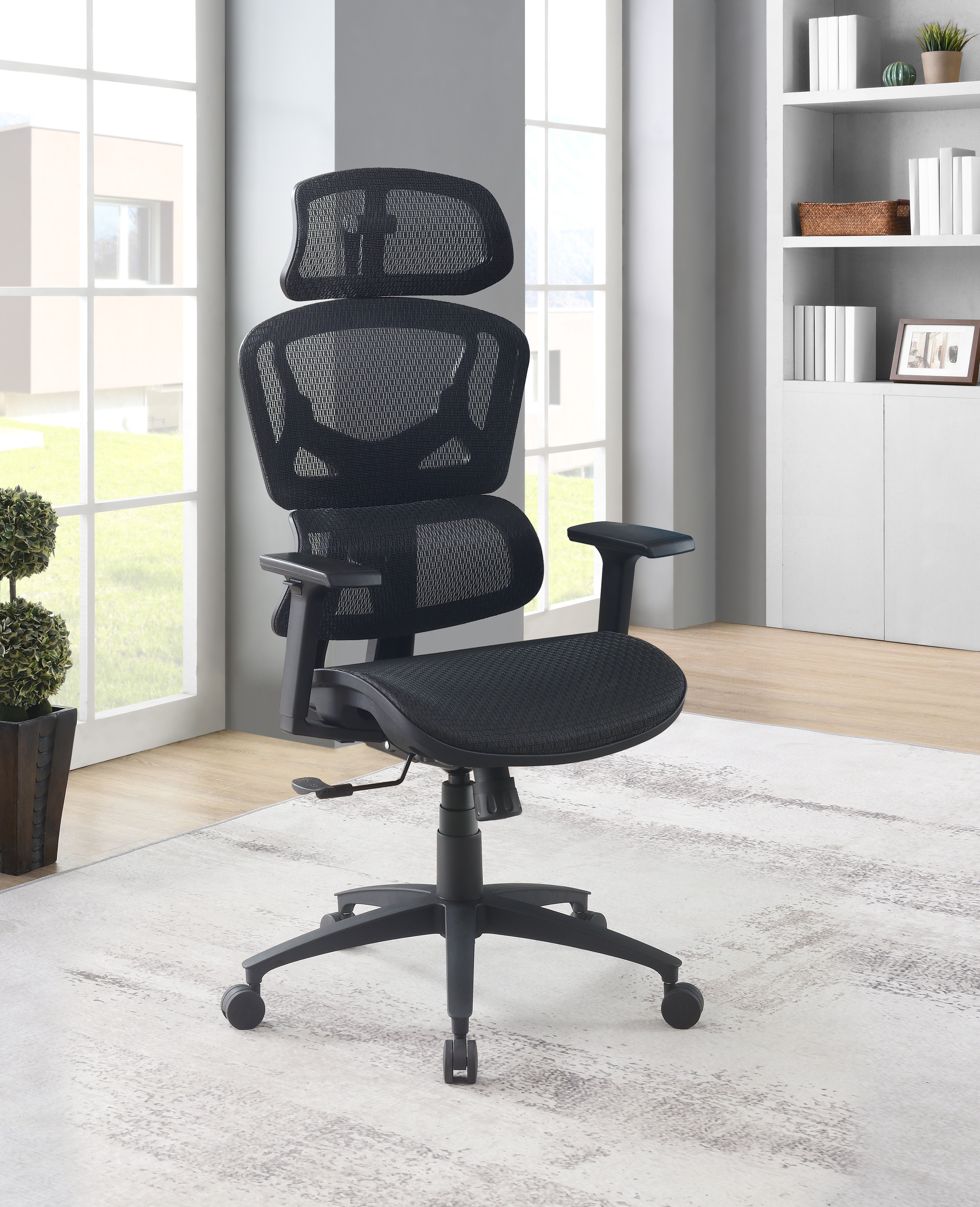 Mesh Back Manager’s Chair with Headrest - Black