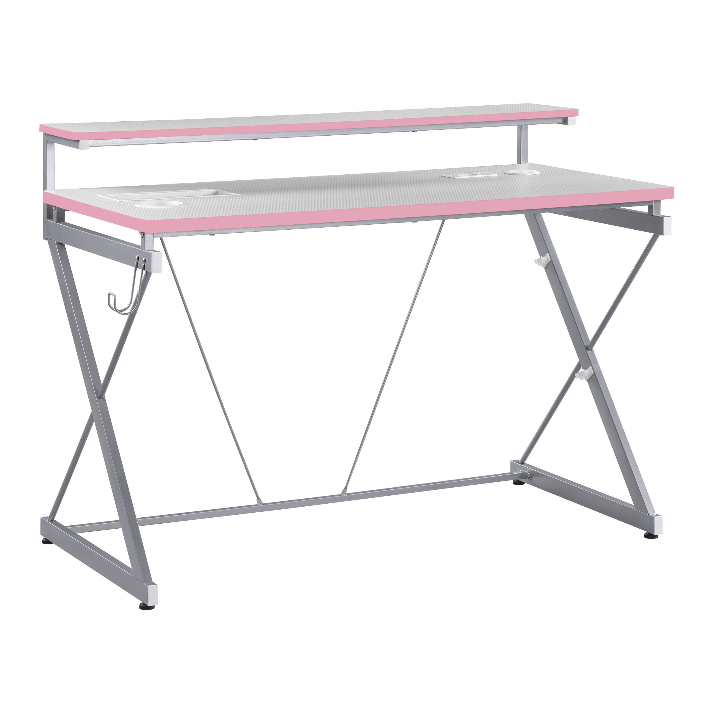 Emulator Gaming Desk - Pink / Carbon