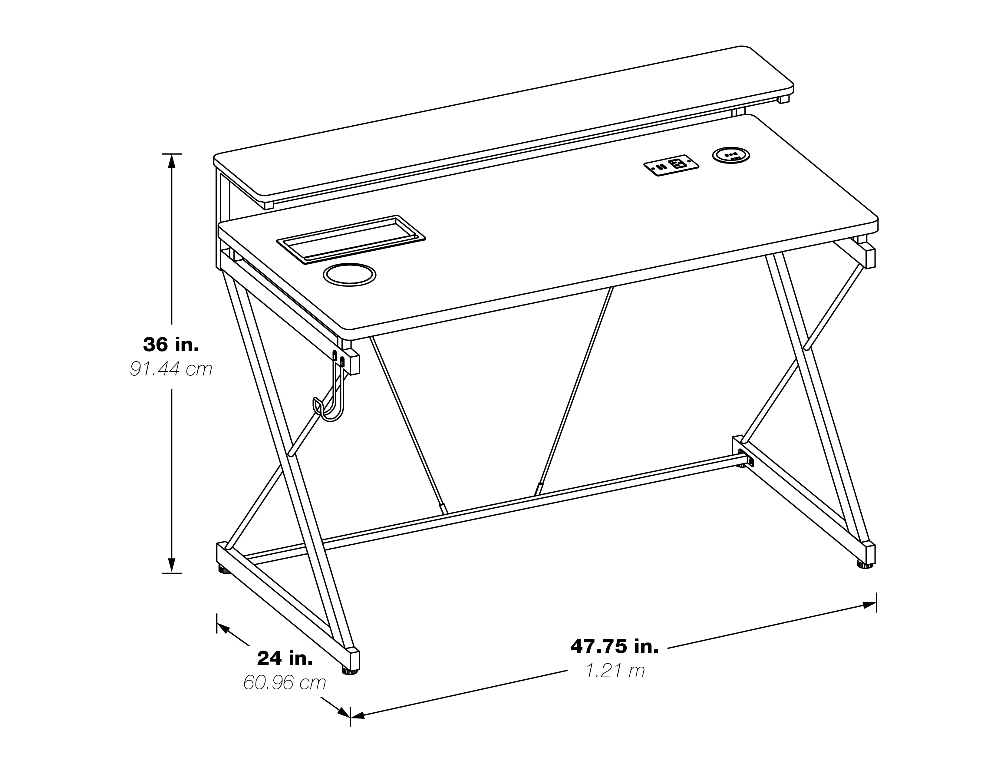 Emulator Gaming Desk - Purple / Carbon