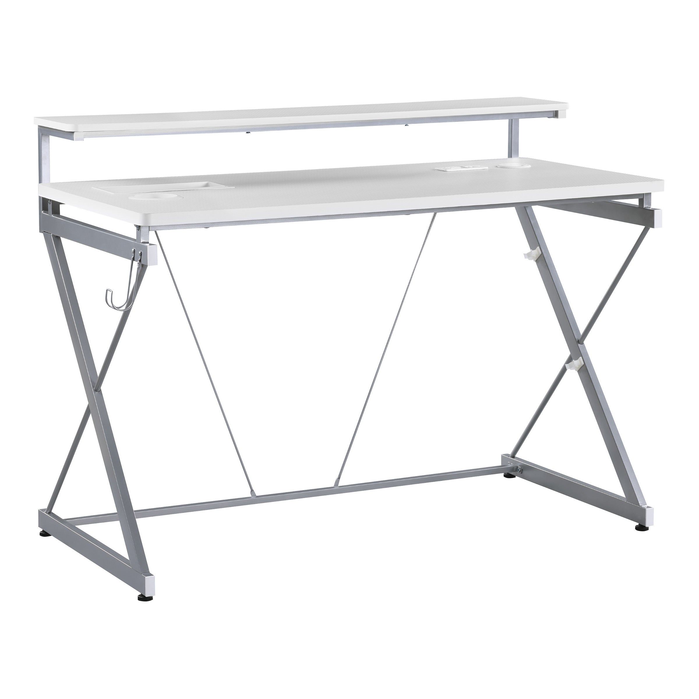 Emulator Gaming Desk - White/ Carbon