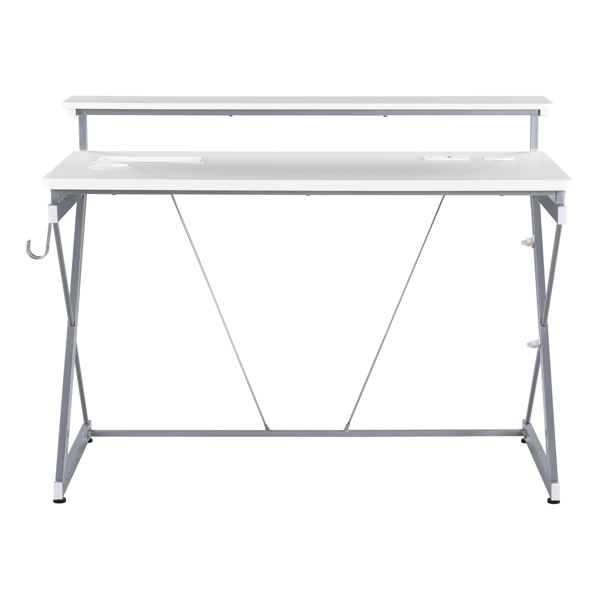 Emulator Gaming Desk - White/ Carbon