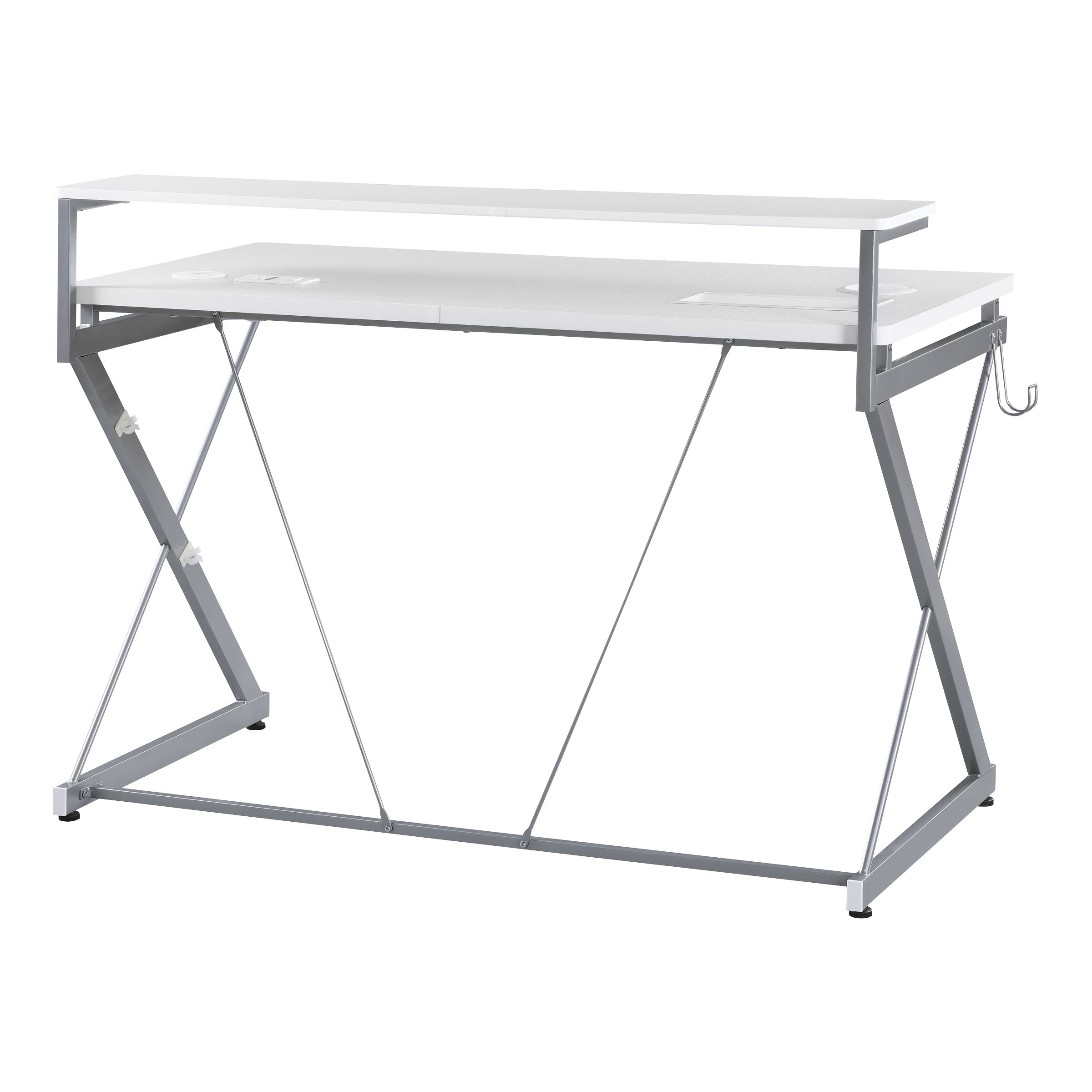 Emulator Gaming Desk - White/ Carbon