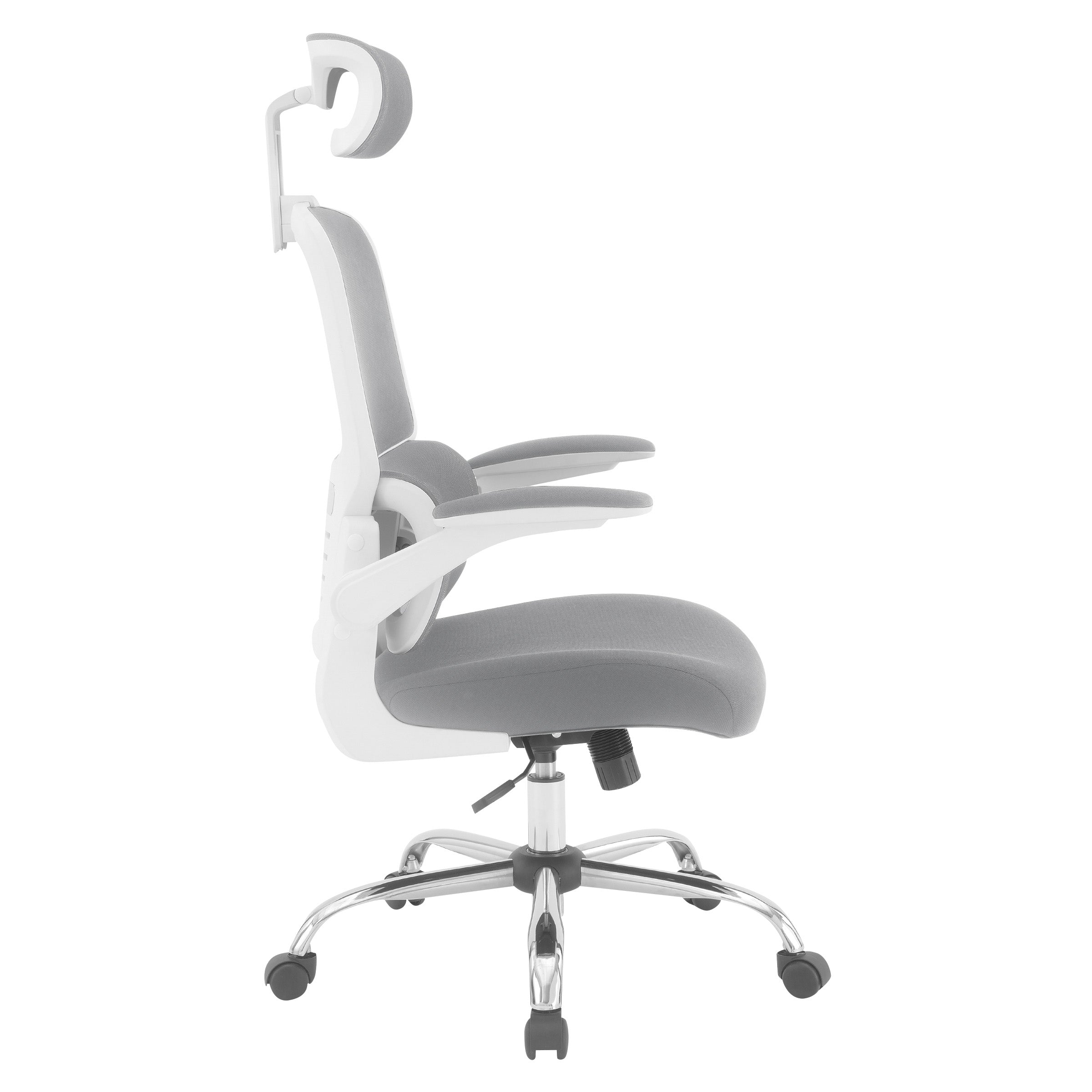 Mesh Back Manager’s Chair with Headrest - Grey/White