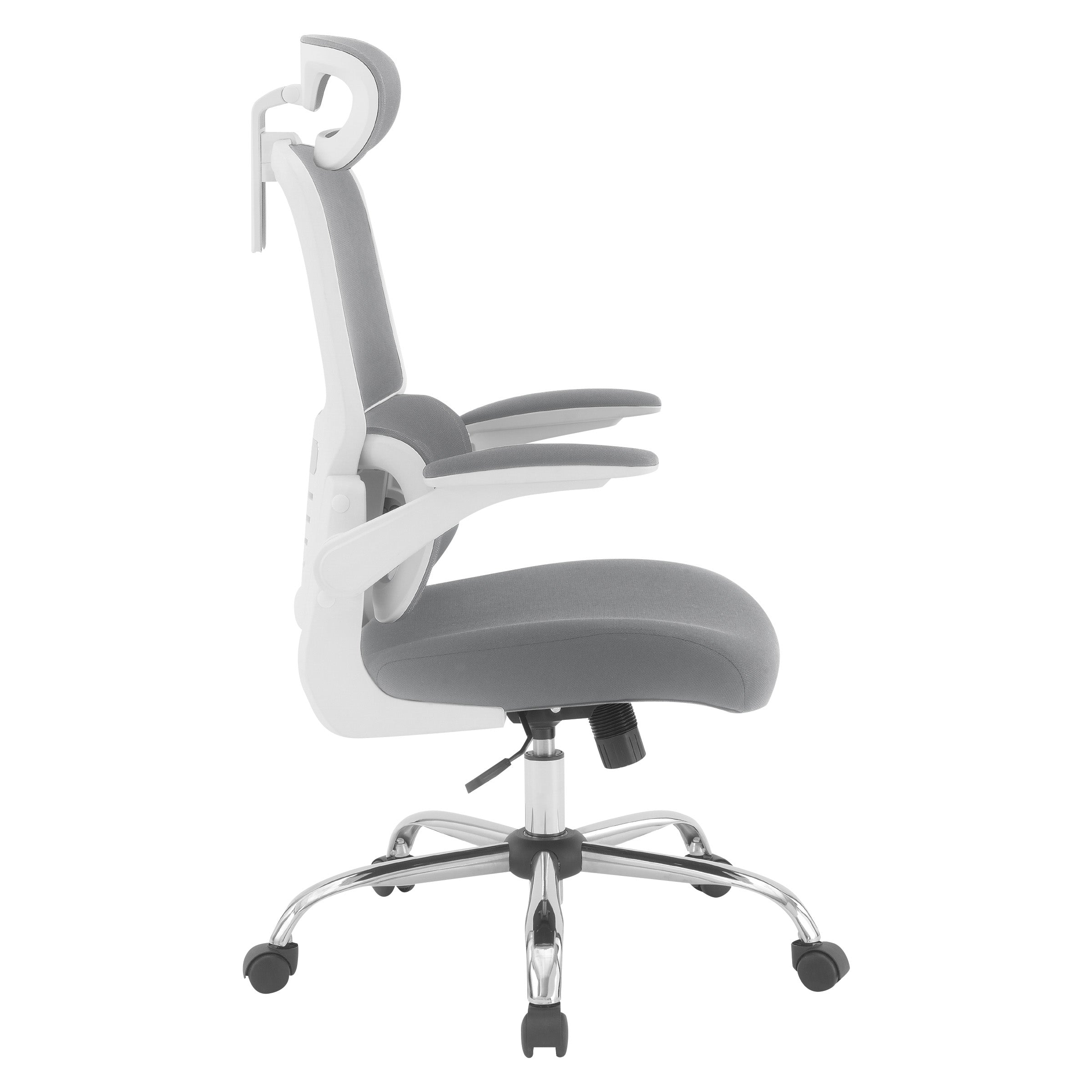 Mesh Back Manager’s Chair with Headrest - Grey/White