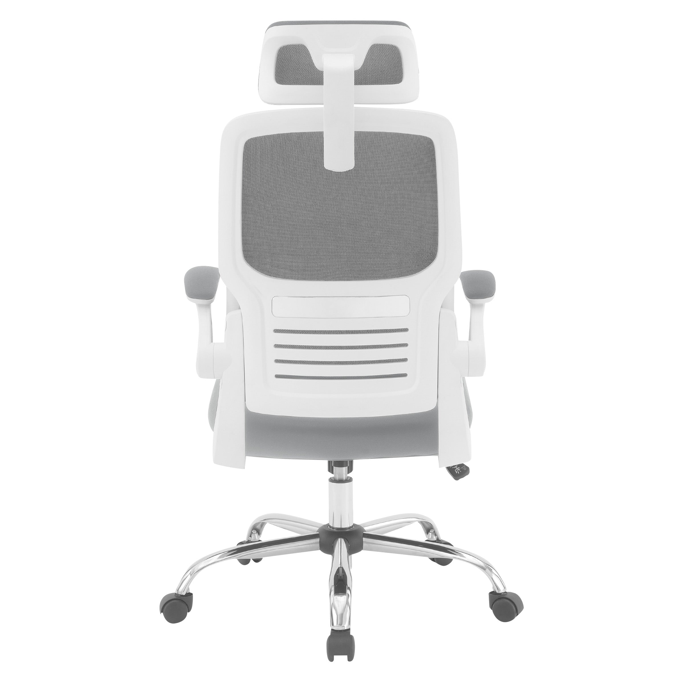 Mesh Back Manager’s Chair with Headrest - Grey/White