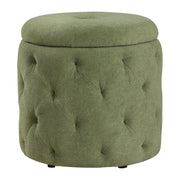 Erindale Round Storage Ottoman - Moss