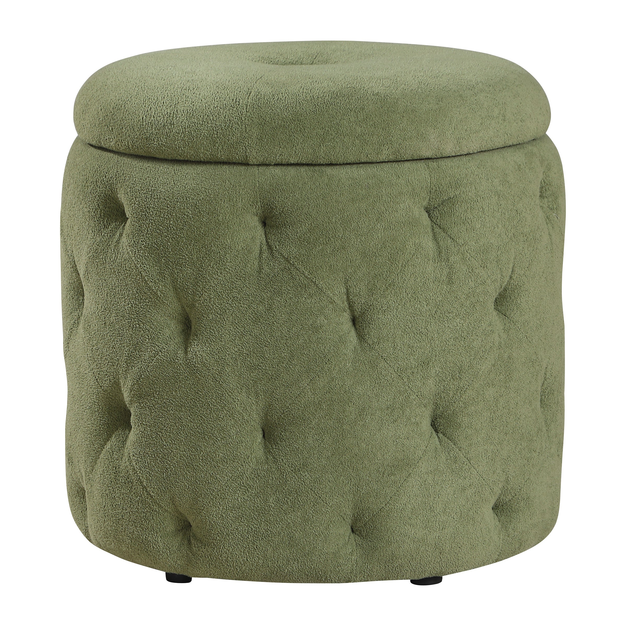 Erindale Round Storage Ottoman - Moss