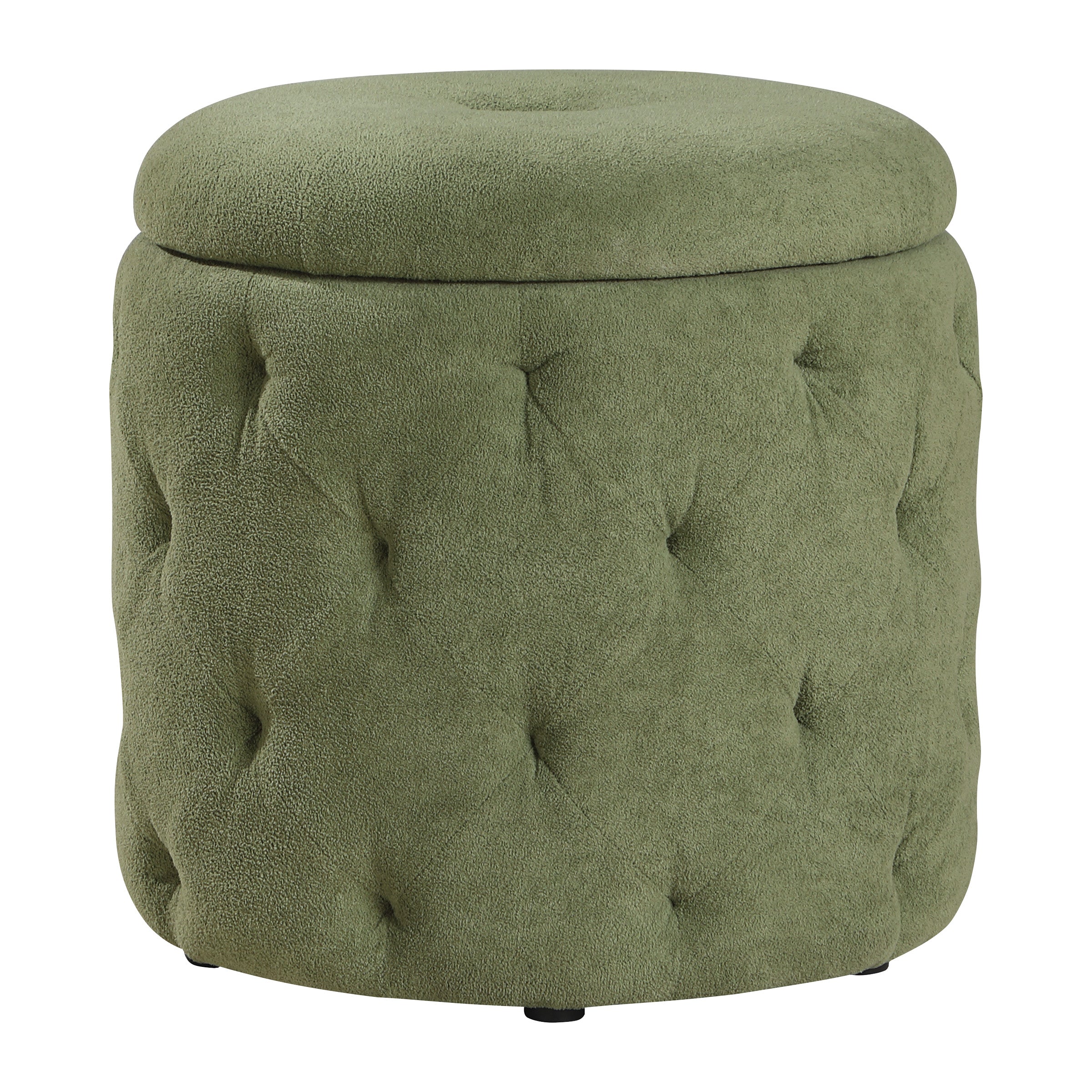 Erindale Round Storage Ottoman - Moss