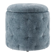 Erindale Round Storage Ottoman - Sky