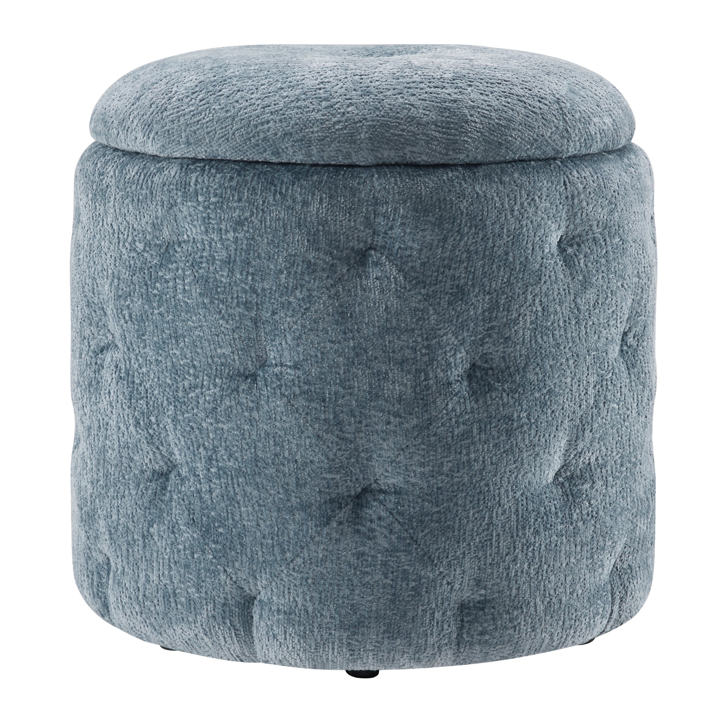 Erindale Round Storage Ottoman - Sky