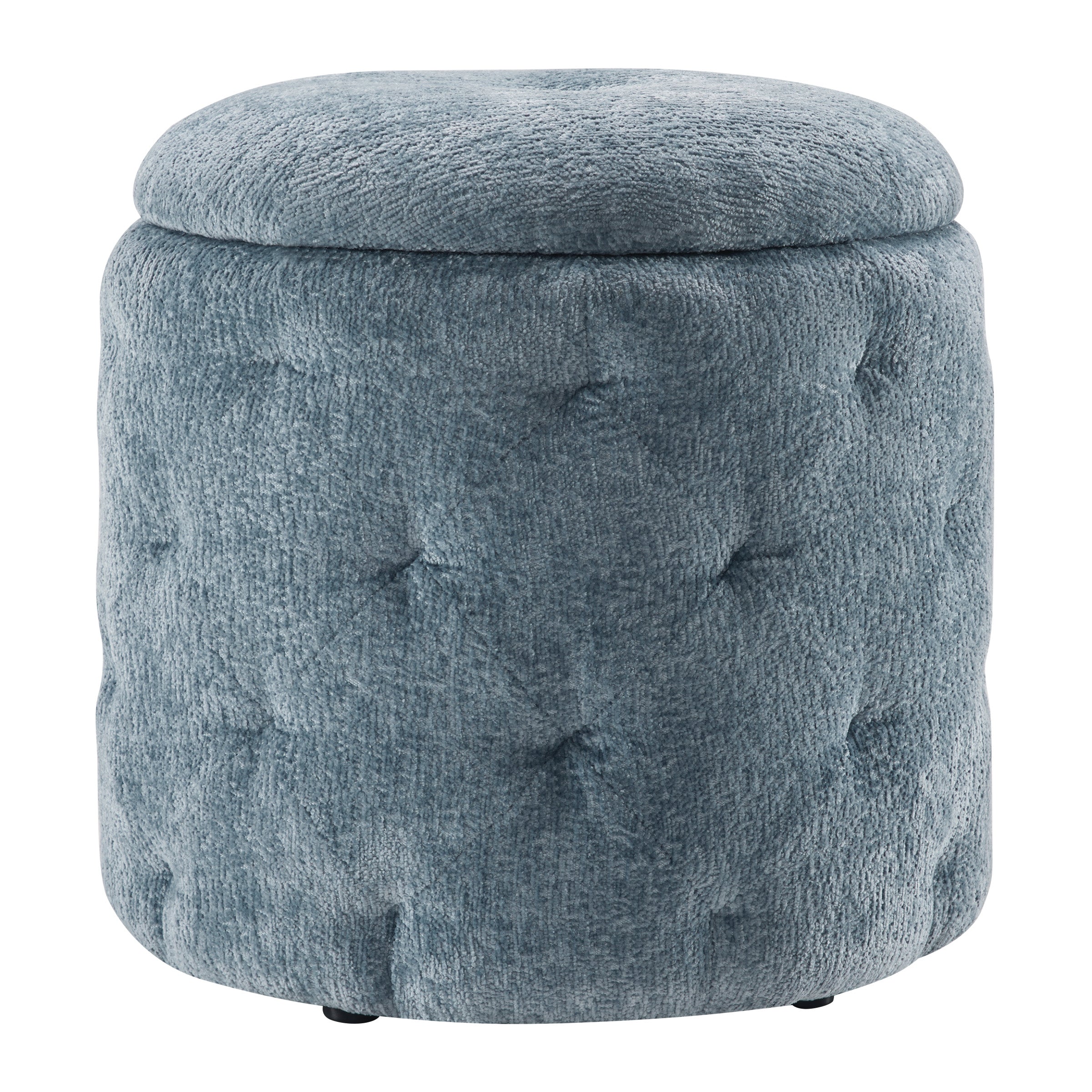 Erindale Round Storage Ottoman - Sky