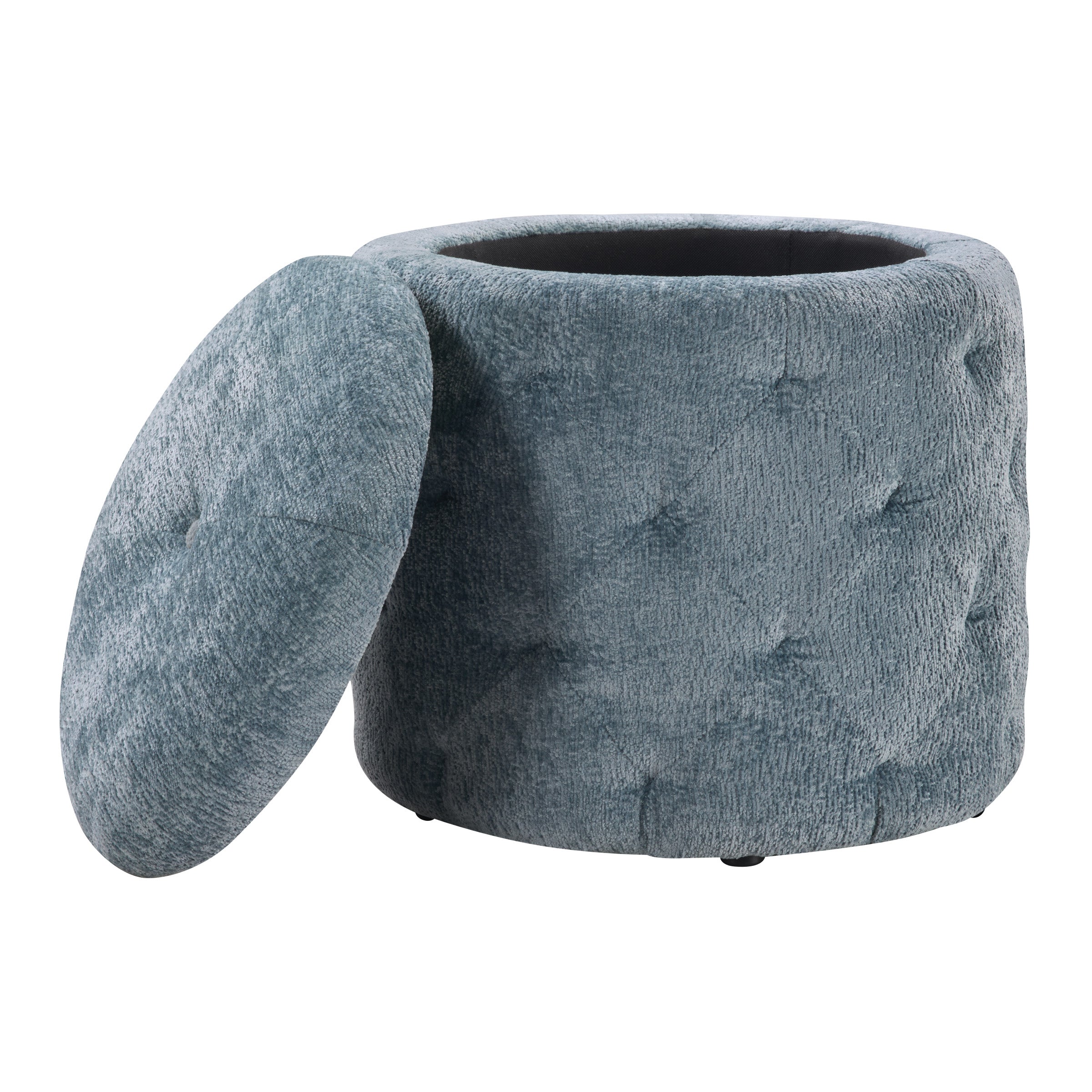 Erindale Round Storage Ottoman - Sky