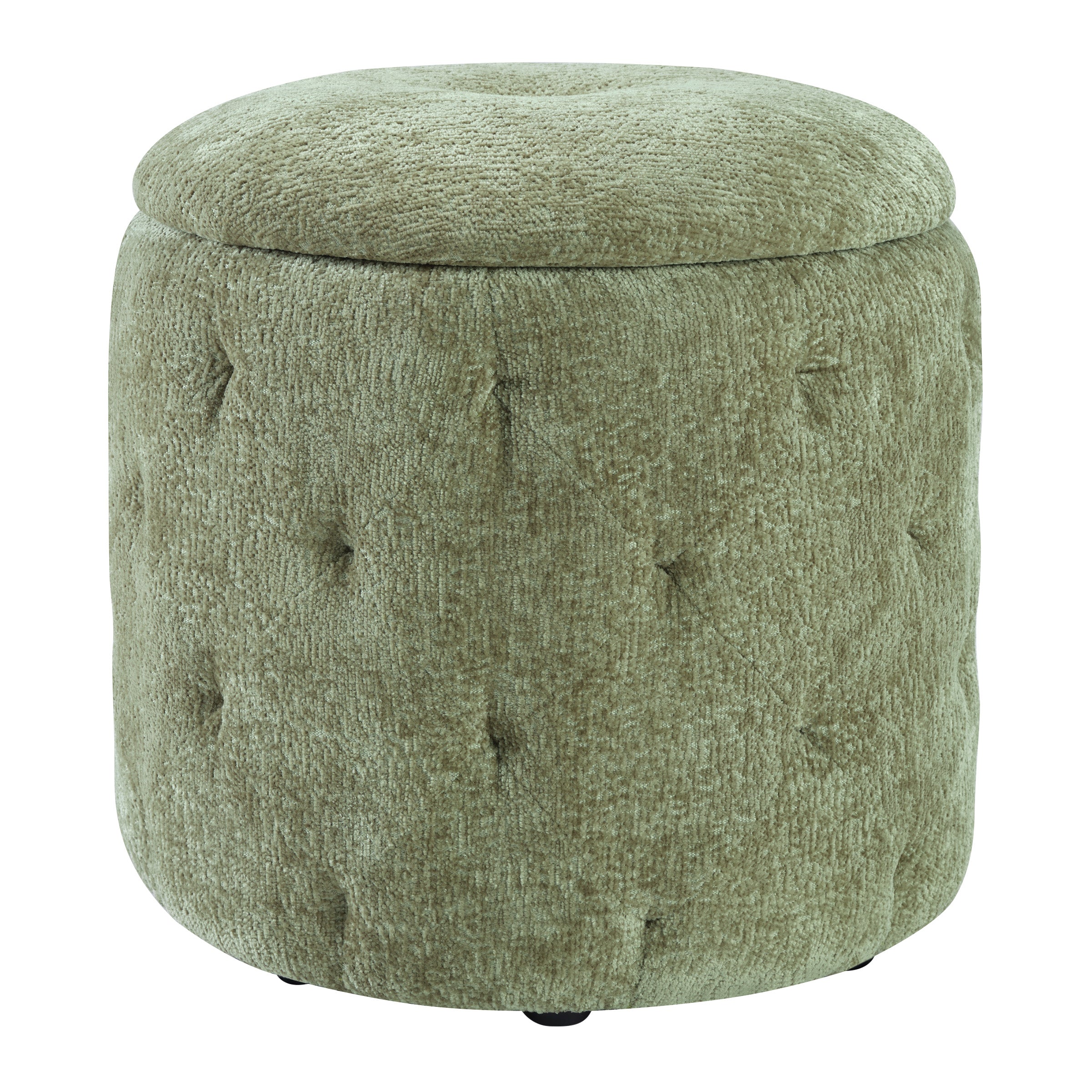 Erindale Round Storage Ottoman - Spring Green