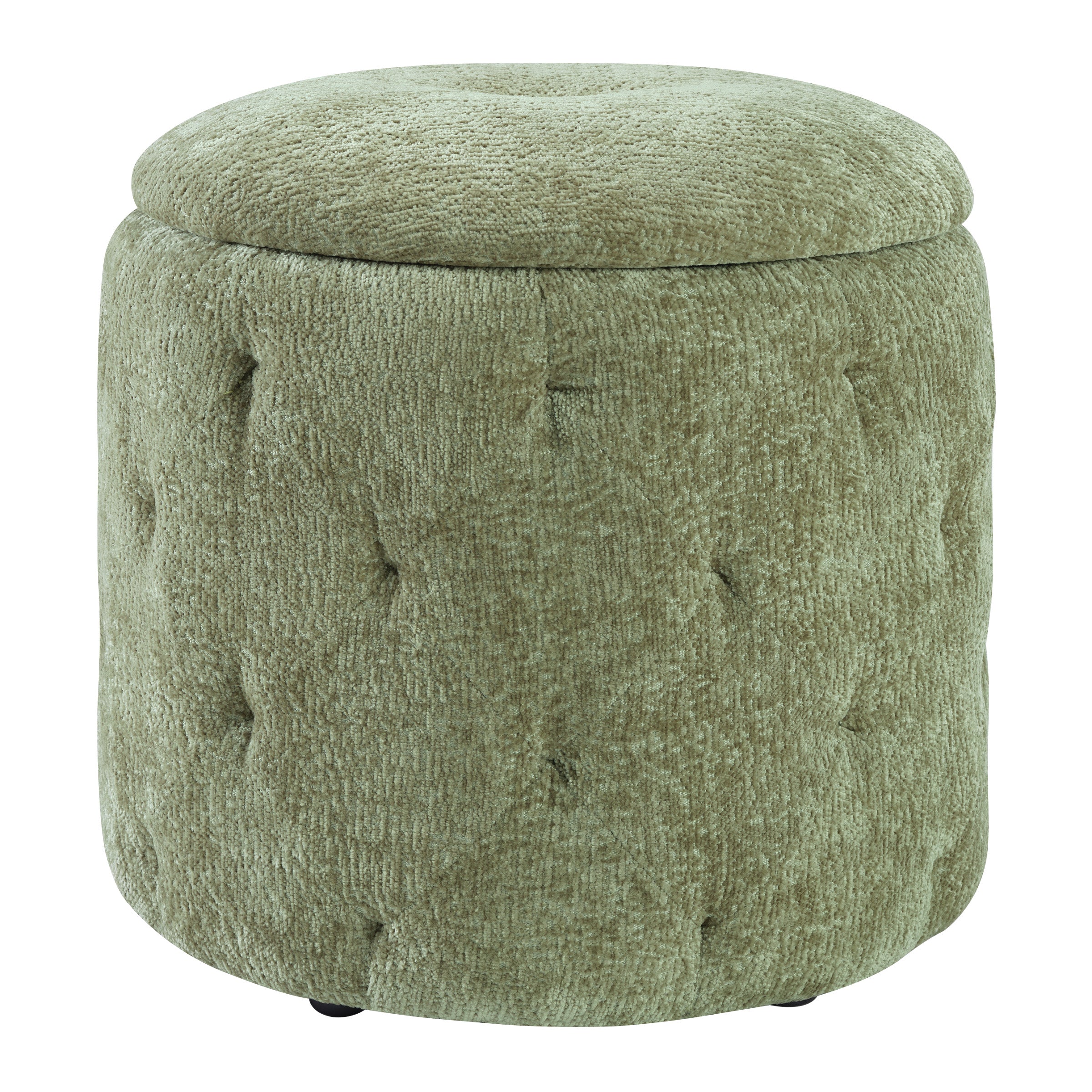 Erindale Round Storage Ottoman - Spring Green