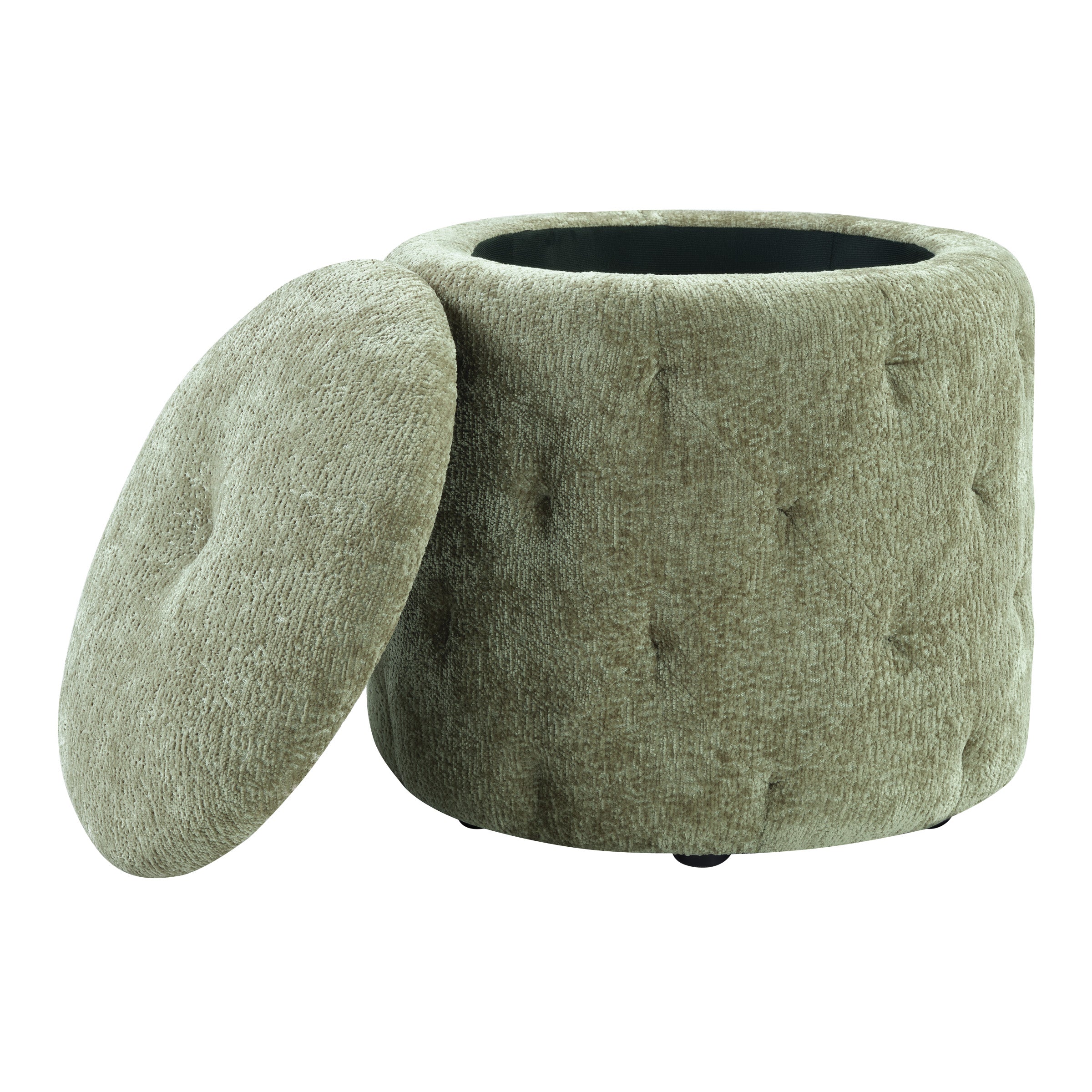 Erindale Round Storage Ottoman - Spring Green