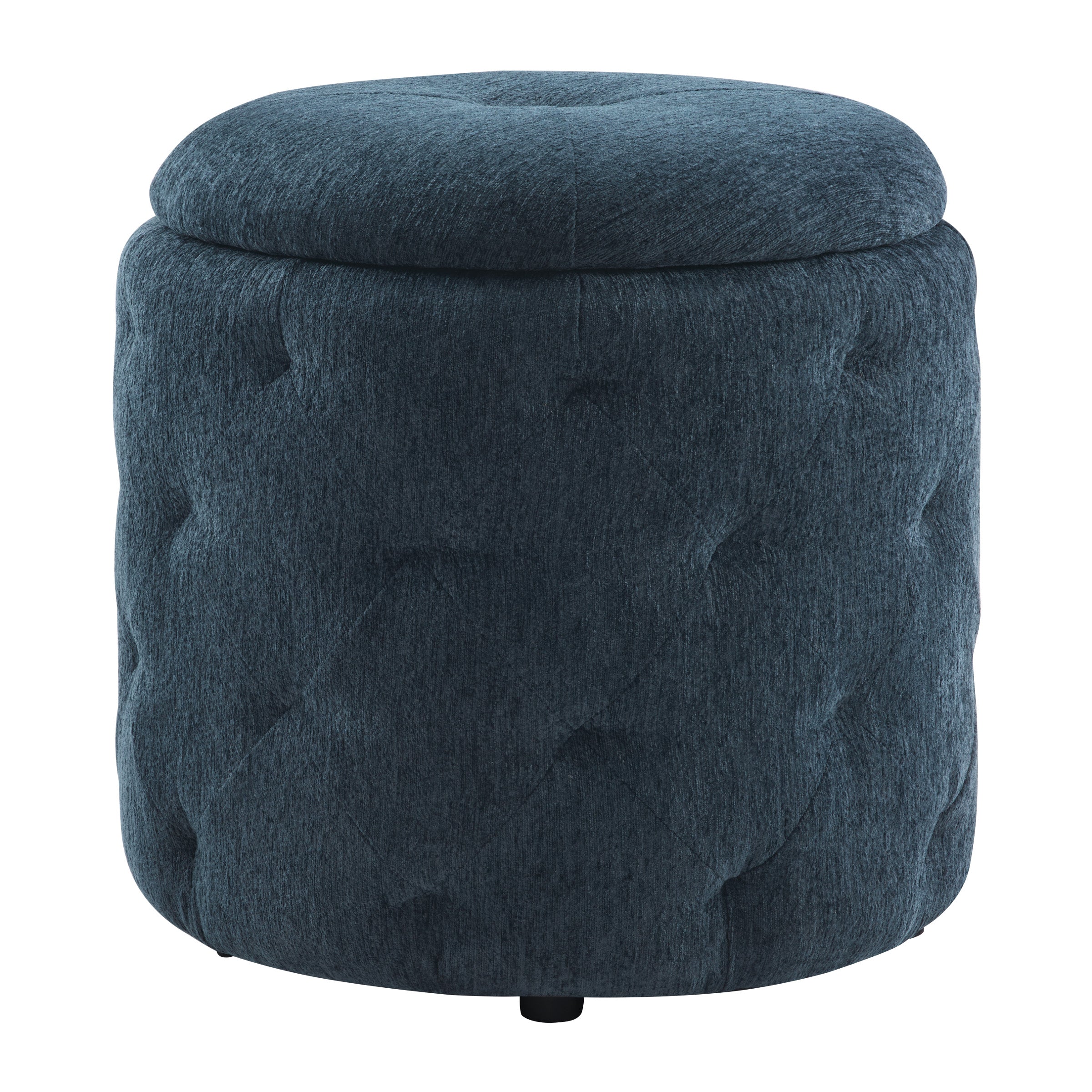 Erindale Round Storage Ottoman - Indigo