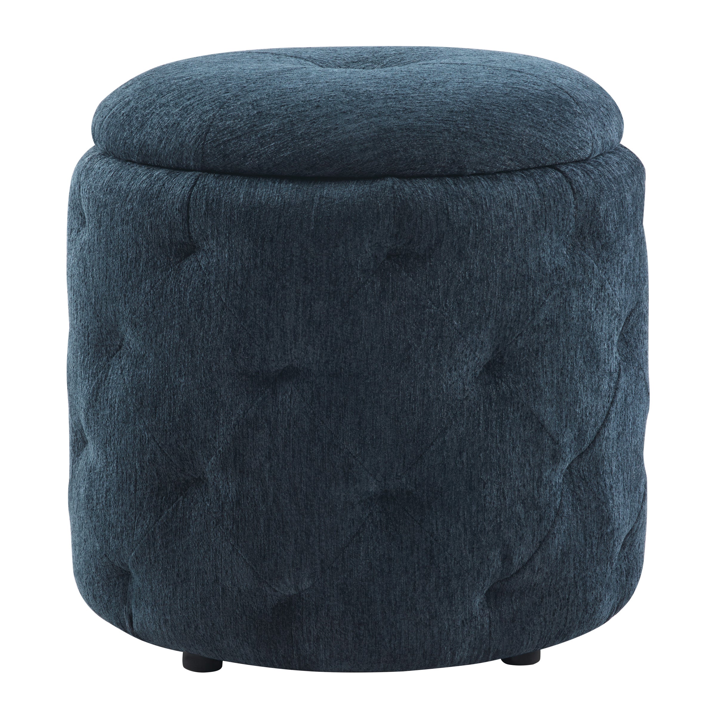 Erindale Round Storage Ottoman - Indigo