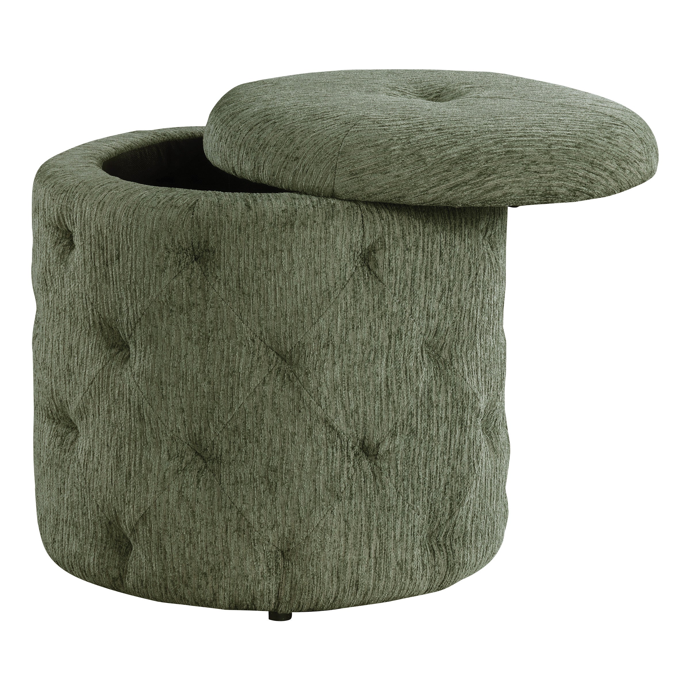 Erindale Round Storage Ottoman - Pine